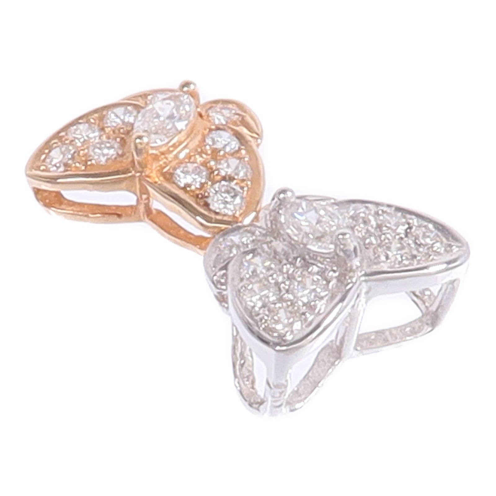 JEWELRY 【激減優惠】18K白金/玫瑰金Diamond Pendant Top鑽石吊墜