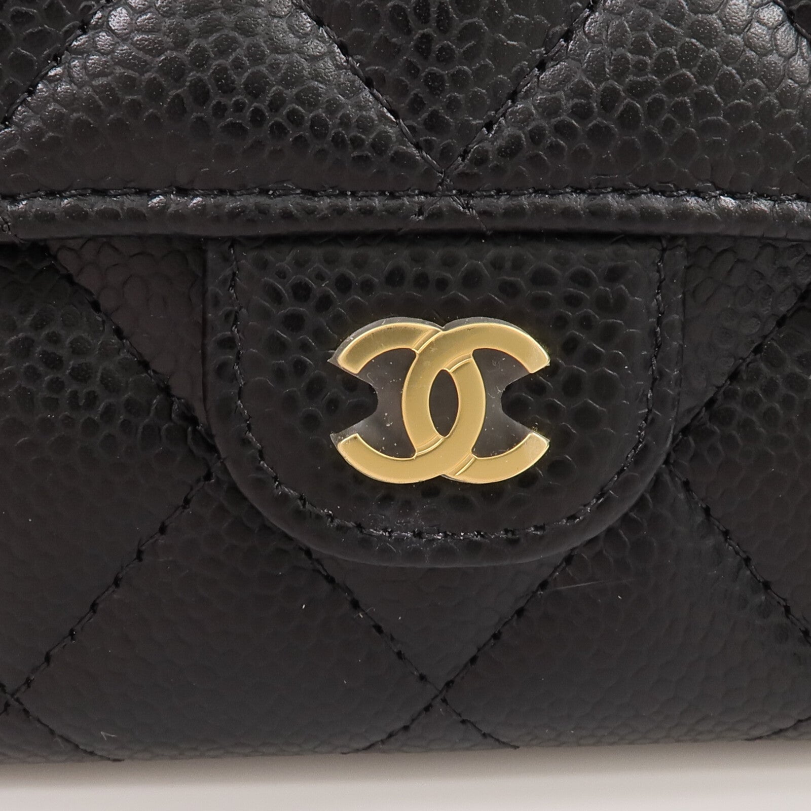 CHANEL 【激減優惠】牛皮皮革Long Wallet金扣長錢包