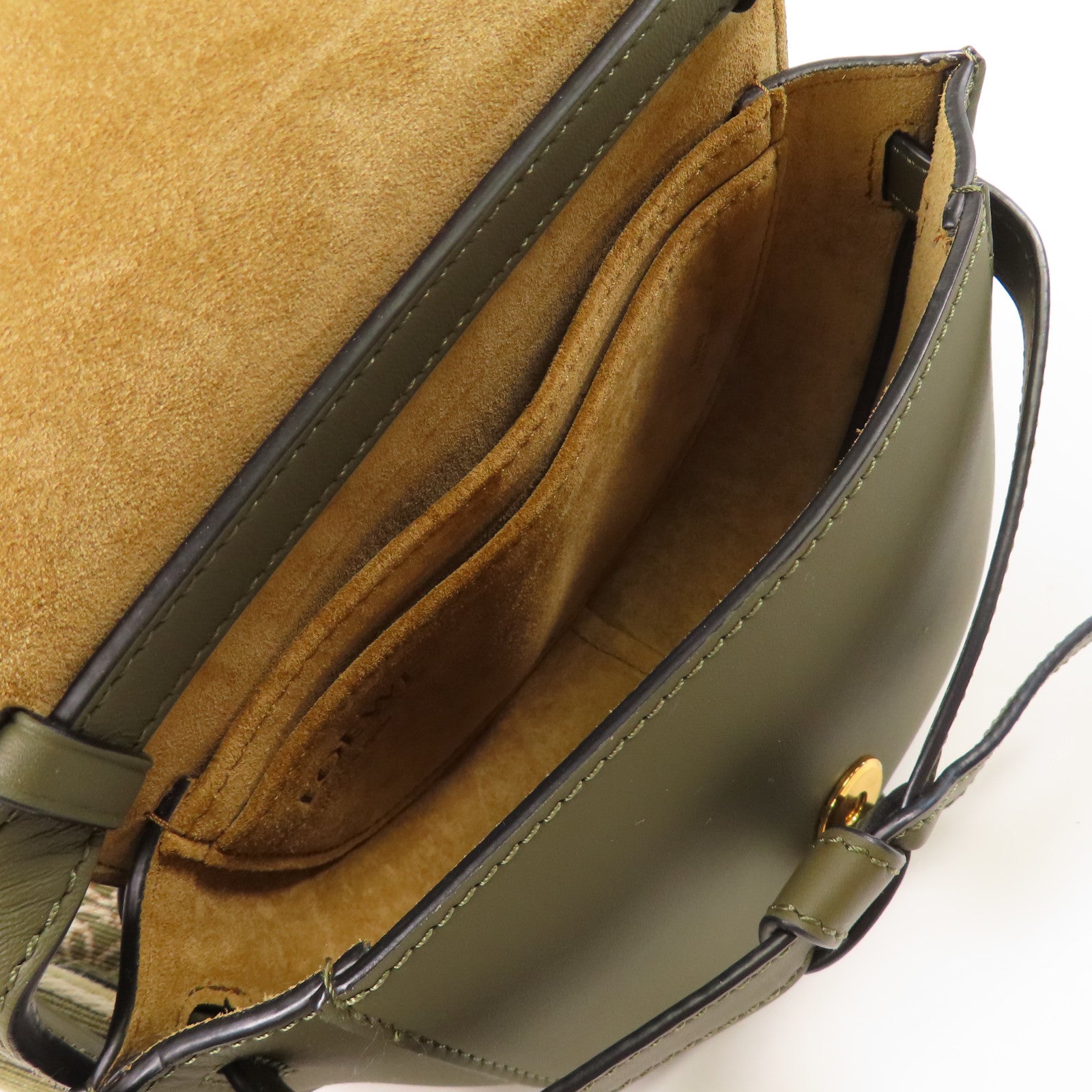 LOEWE 牛皮皮革Mini Gate金扣肩背袋