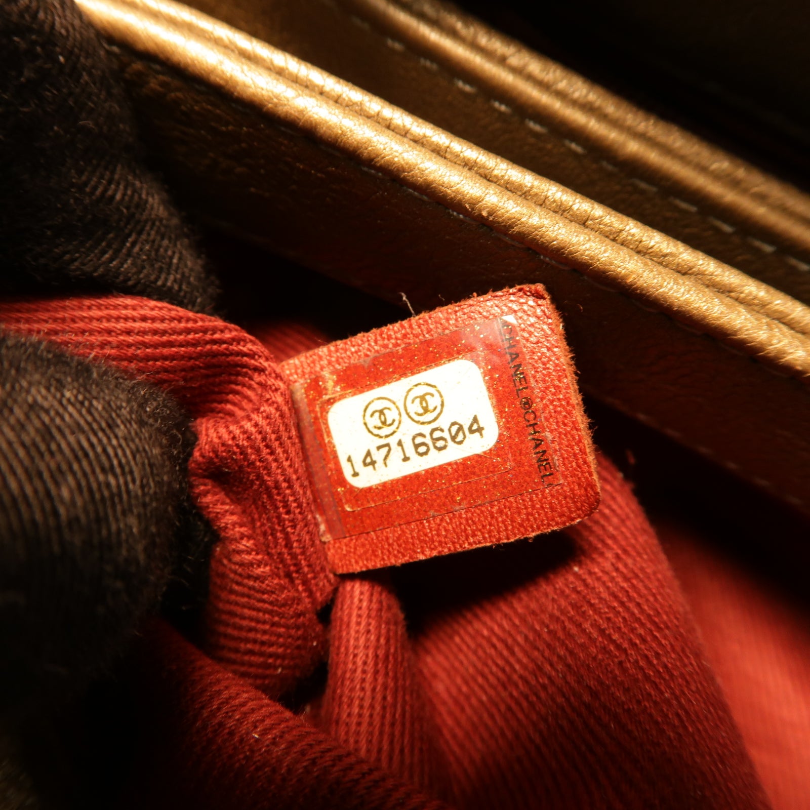 CHANEL 【激減優惠】Caviar皮革Chain Shoulder Bag銀扣鏈帶肩背袋青銅色
