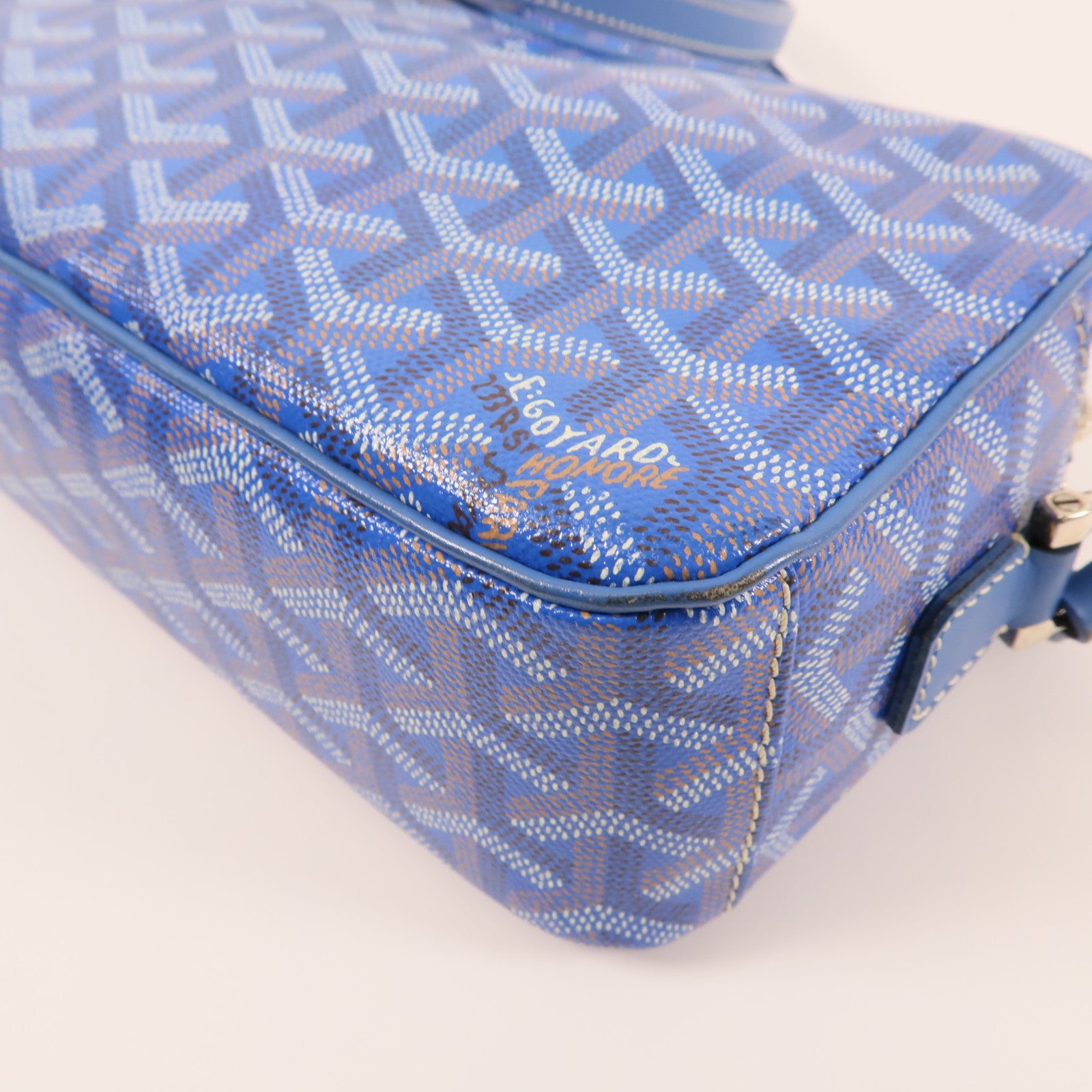 GOYARD 塗層帆布Sac Cap Vert銀扣肩背袋
