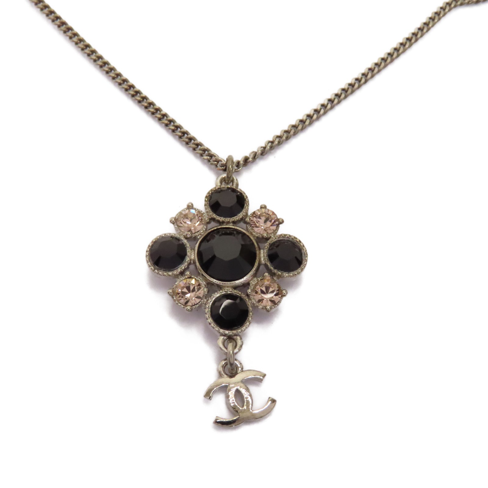 CHANEL PVC/金屬Necklace項鍊粉紅色/黑色/銀色