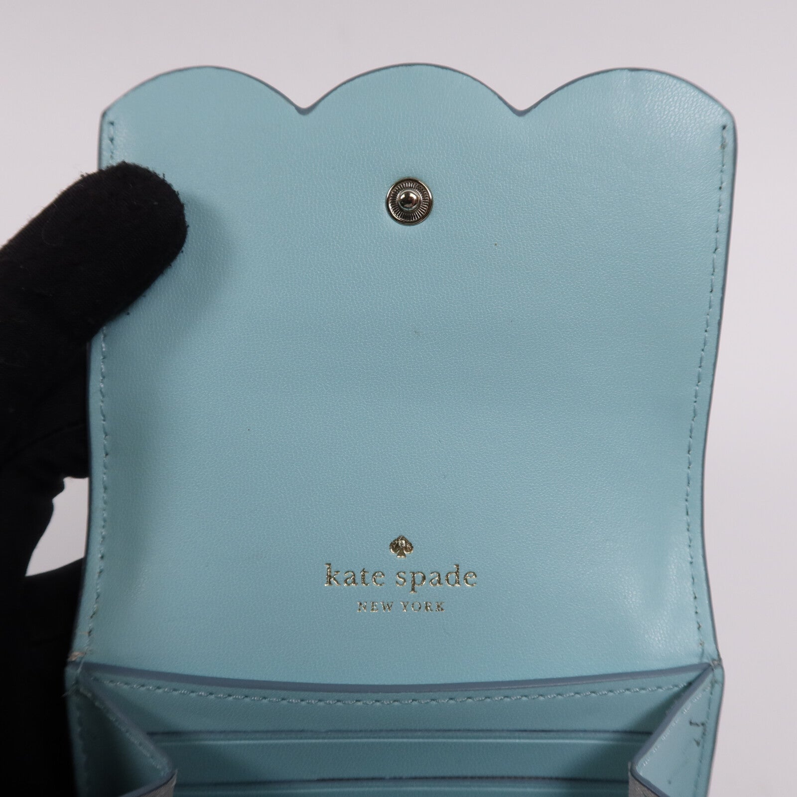 Kate Spade 羊皮皮革Wallet銀扣錢包