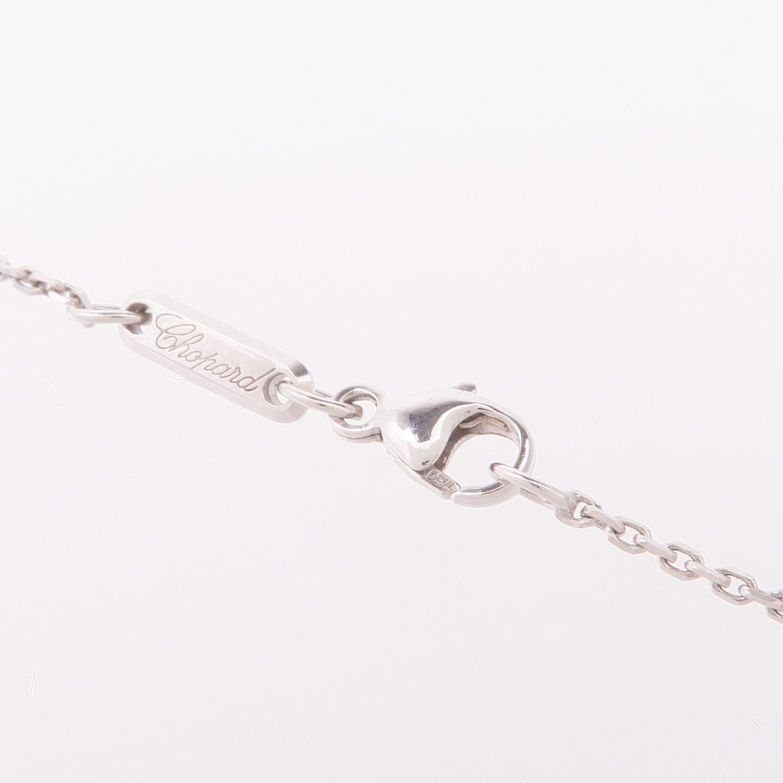 Chopard 18K白金Happy Diamond Necklace鑽石項鍊