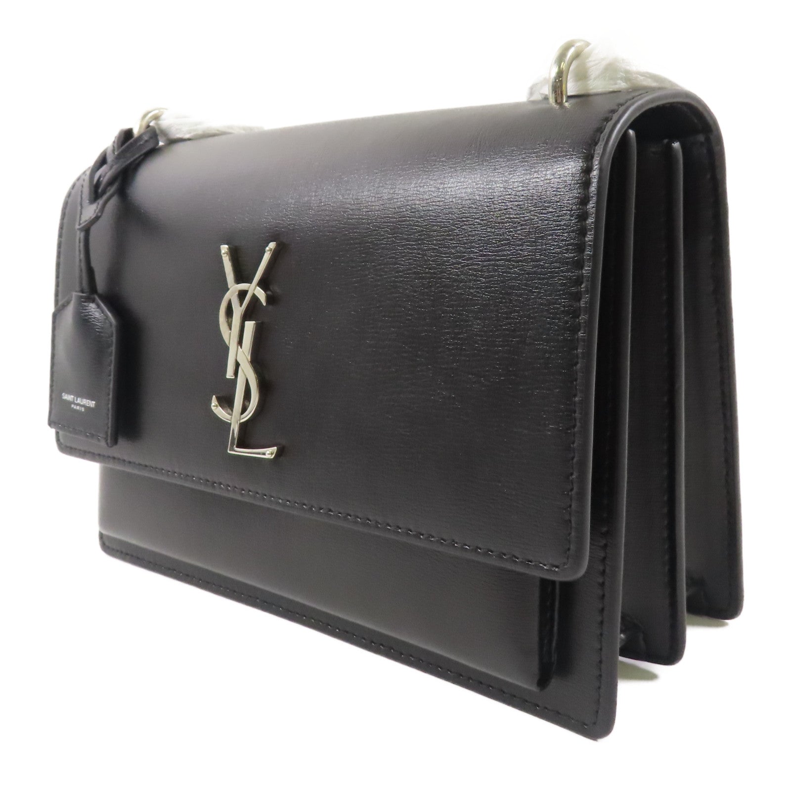 SAINT LAURENT 牛皮皮革Sunset Medium鏈帶肩背袋