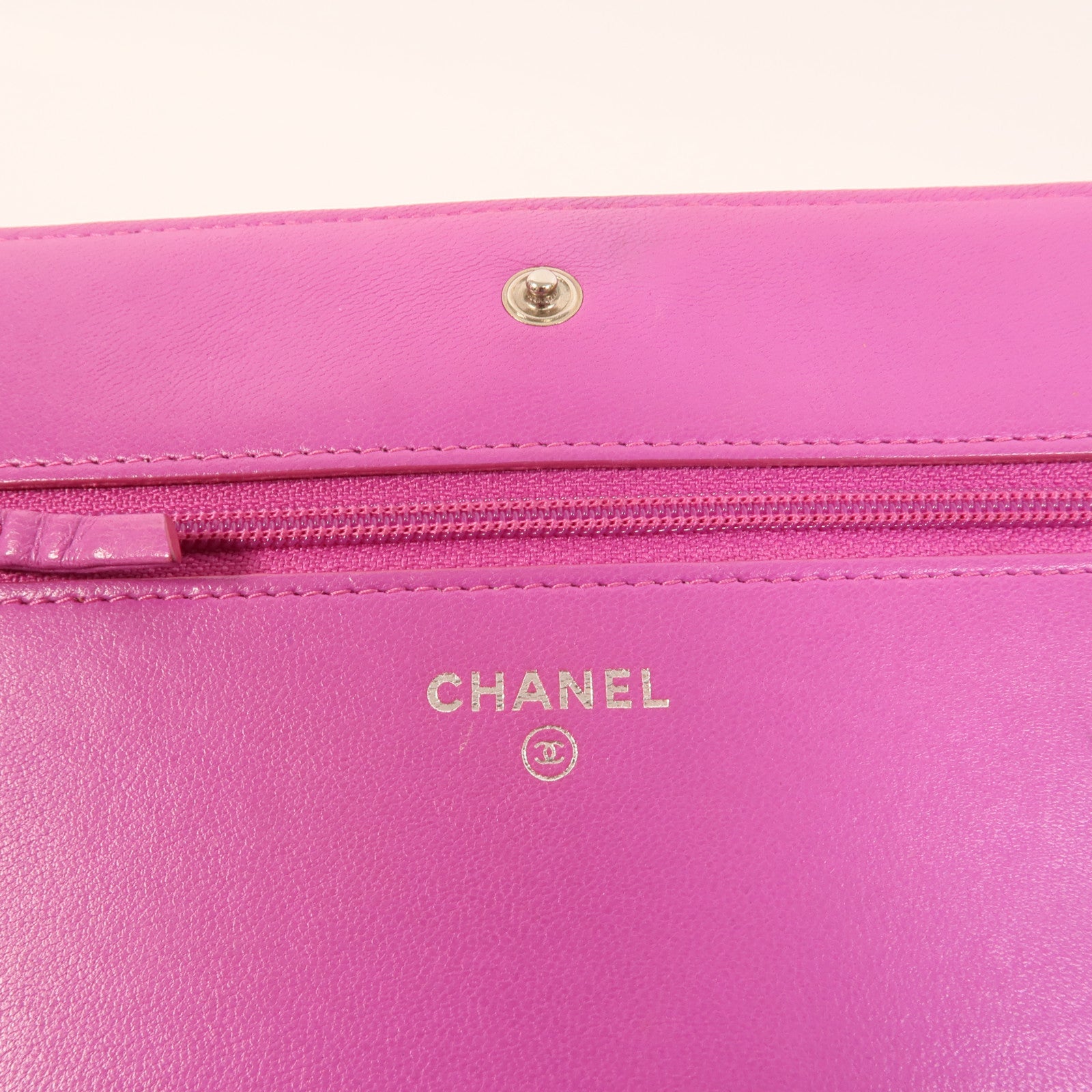 CHANEL 羊皮皮革WOC Wallet On Chain鏈帶肩背袋