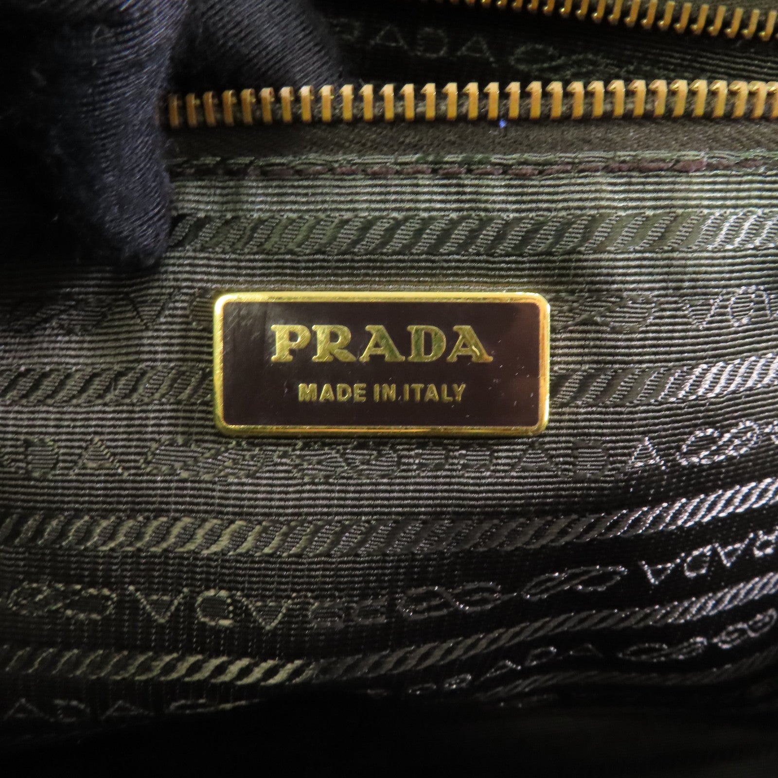 PRADA 牛皮皮革Shoulder Bag/Handbag金扣肩背袋/手挽袋啡色