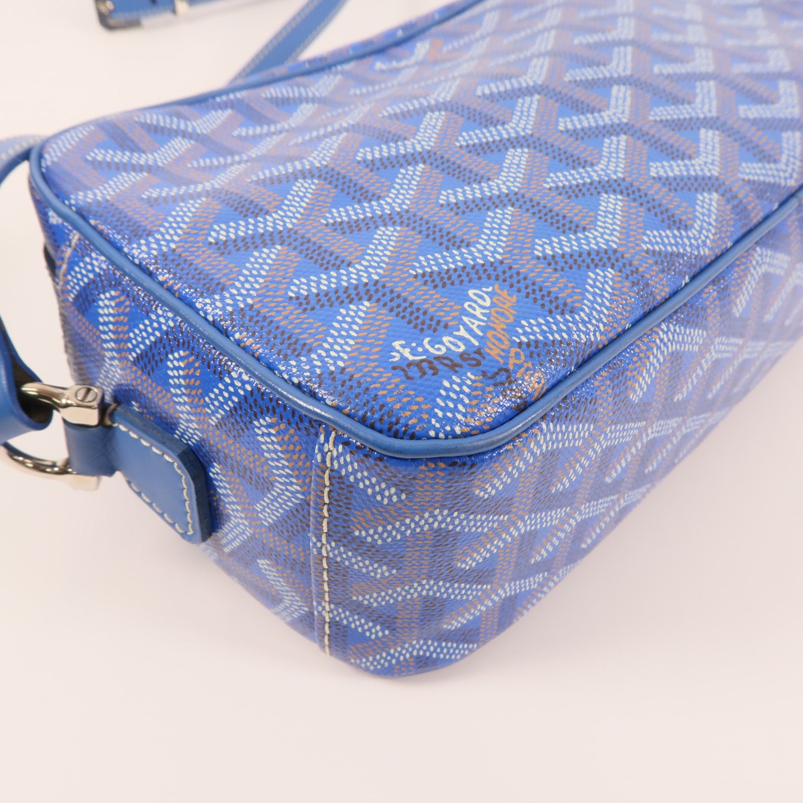 GOYARD 塗層帆布Sac Cap Vert銀扣肩背袋
