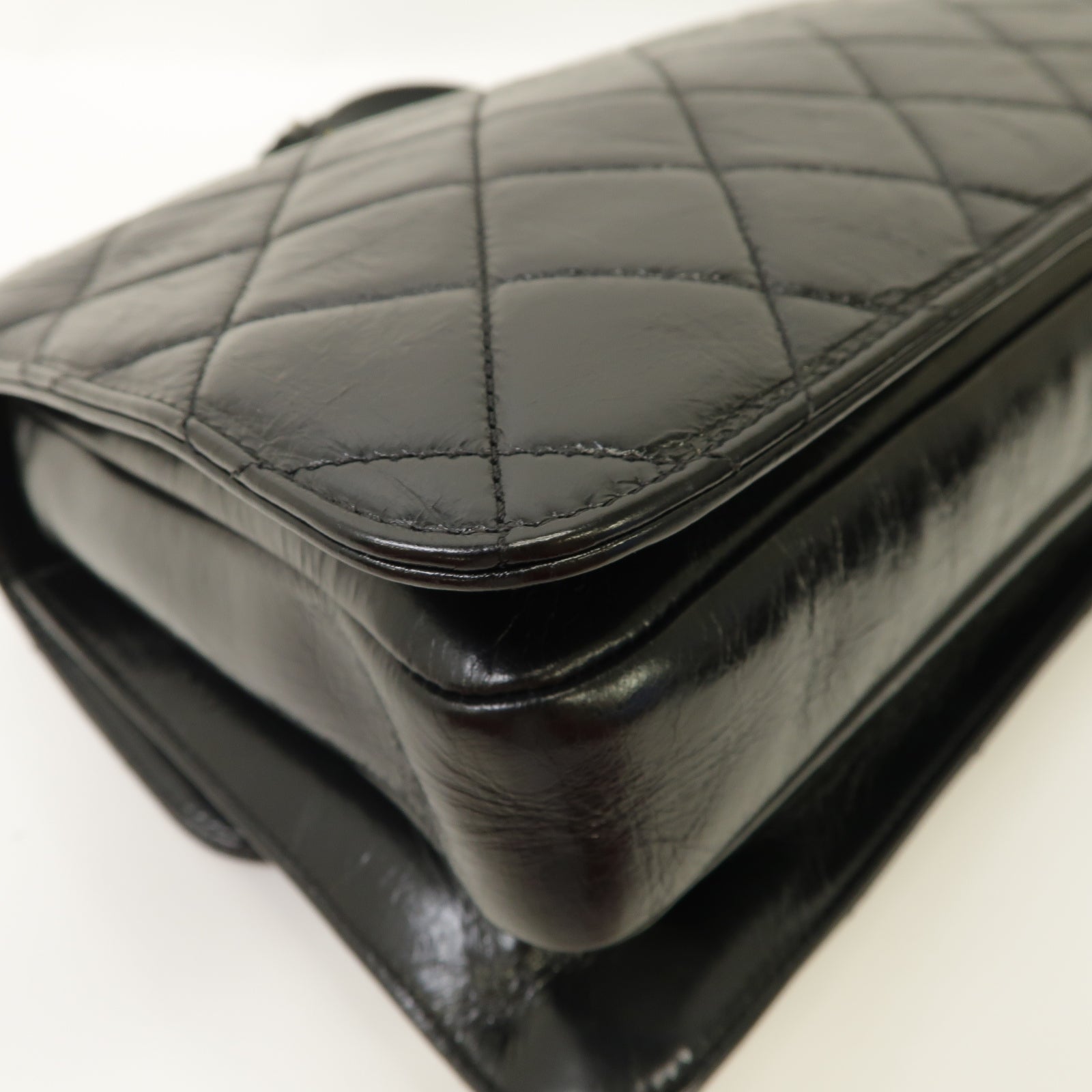 CHANEL 菱格牛皮皮革2way Shoulder Bag金扣手挽肩背兩用袋