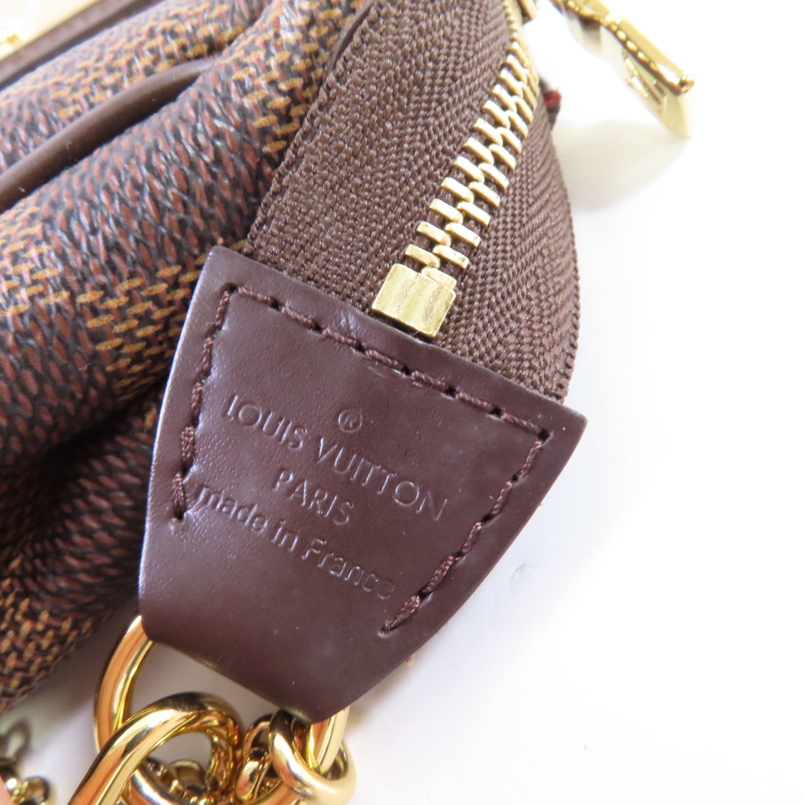 LOUIS VUITTON Damier Ebene Eva 2Way Shoulder Bag金扣手挽肩背兩用袋啡色
