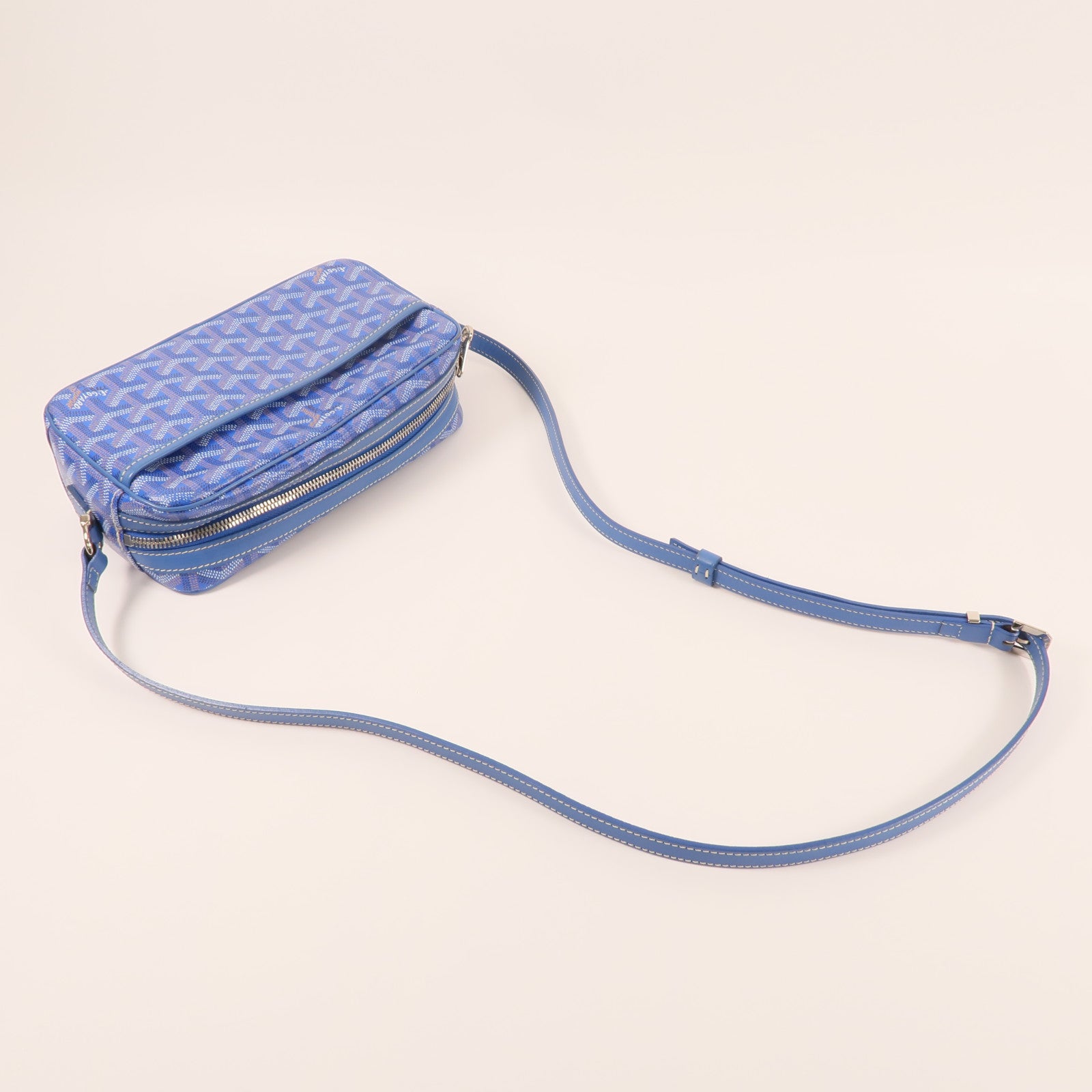 GOYARD 塗層帆布Sac Cap Vert銀扣肩背袋