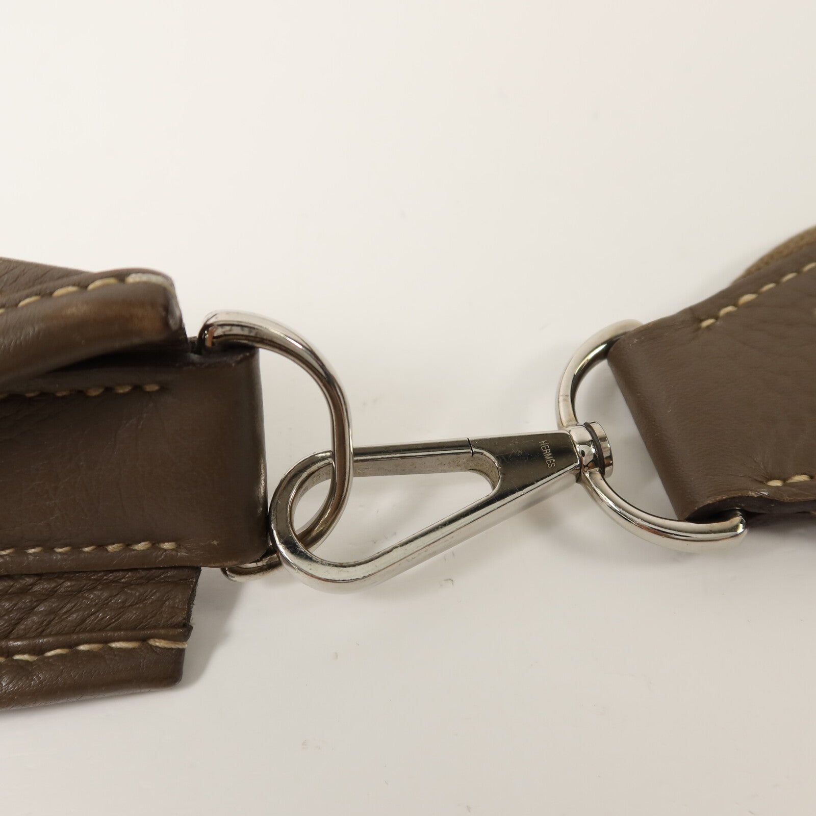 HERMES Clemence皮革Evelyne PM肩背袋Etoupe