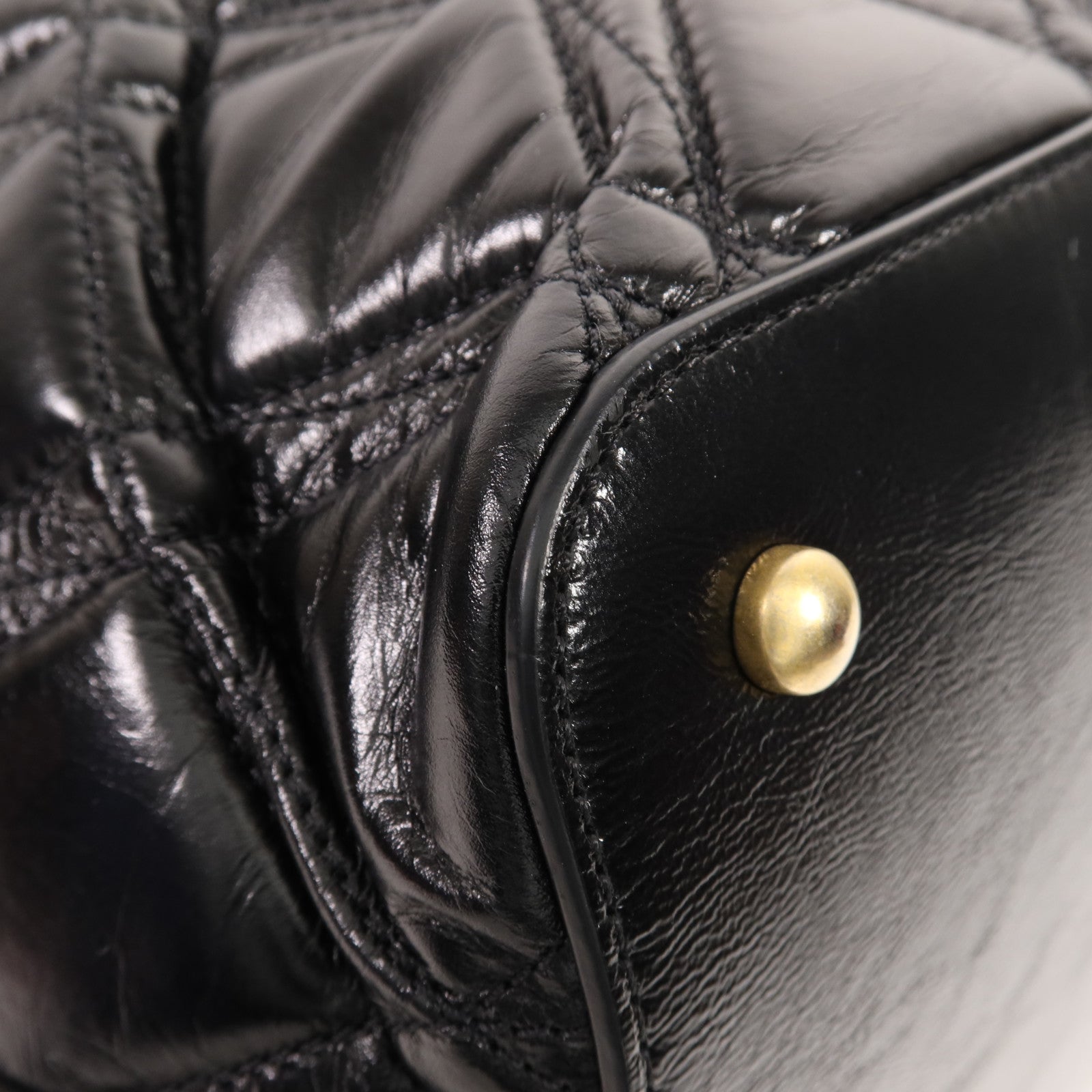 CHANEL 牛皮皮革Shoulder Bag金扣手挽肩背兩用袋