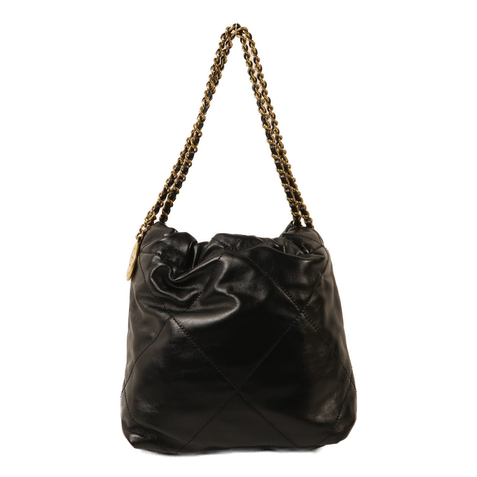 CHANEL 牛皮皮革Chanel Mini 22金扣鏈帶肩背袋