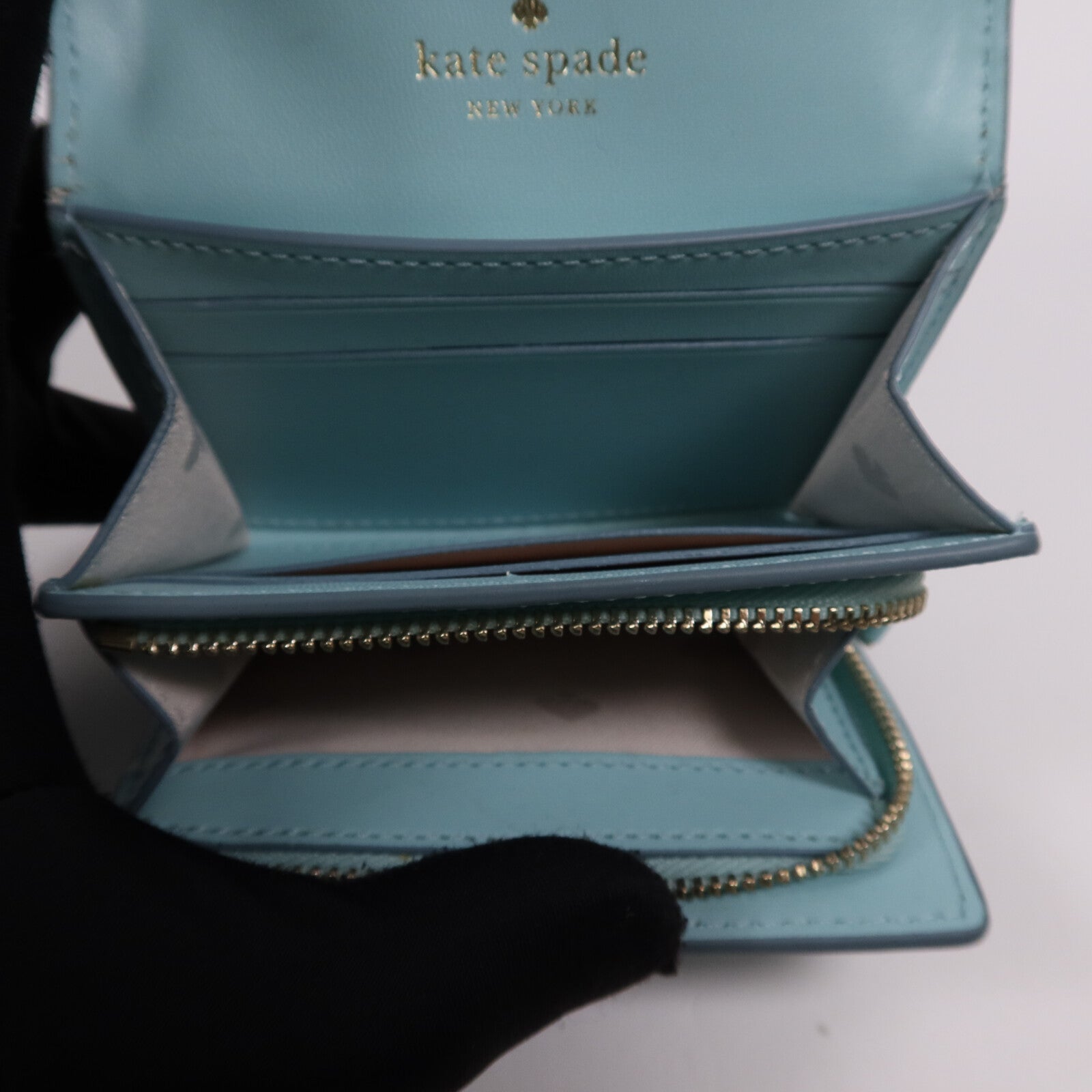 Kate Spade 羊皮皮革Wallet銀扣錢包