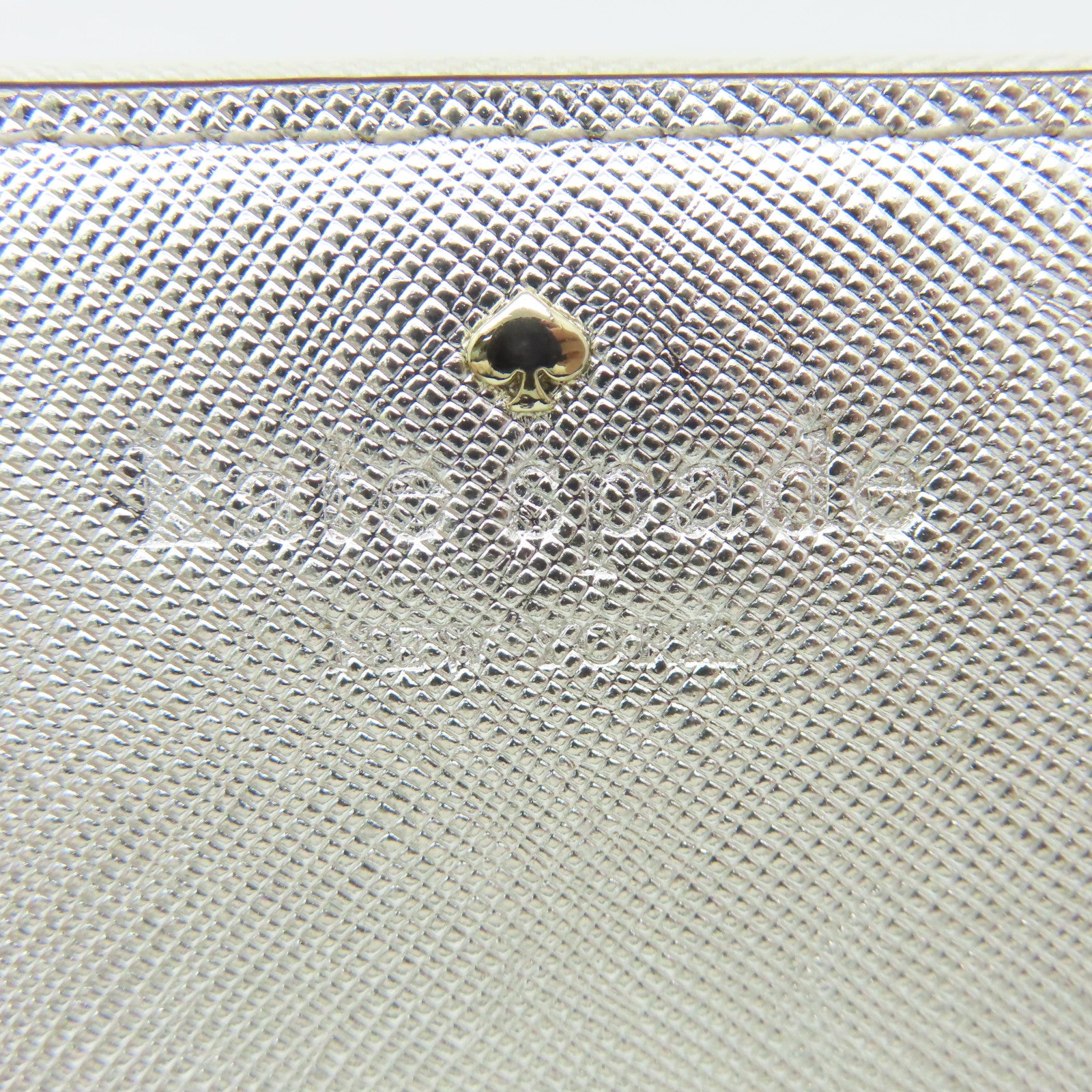 Kate Spade 【激減優惠】牛皮皮革Round Long Wallet拉鏈長錢包銀色