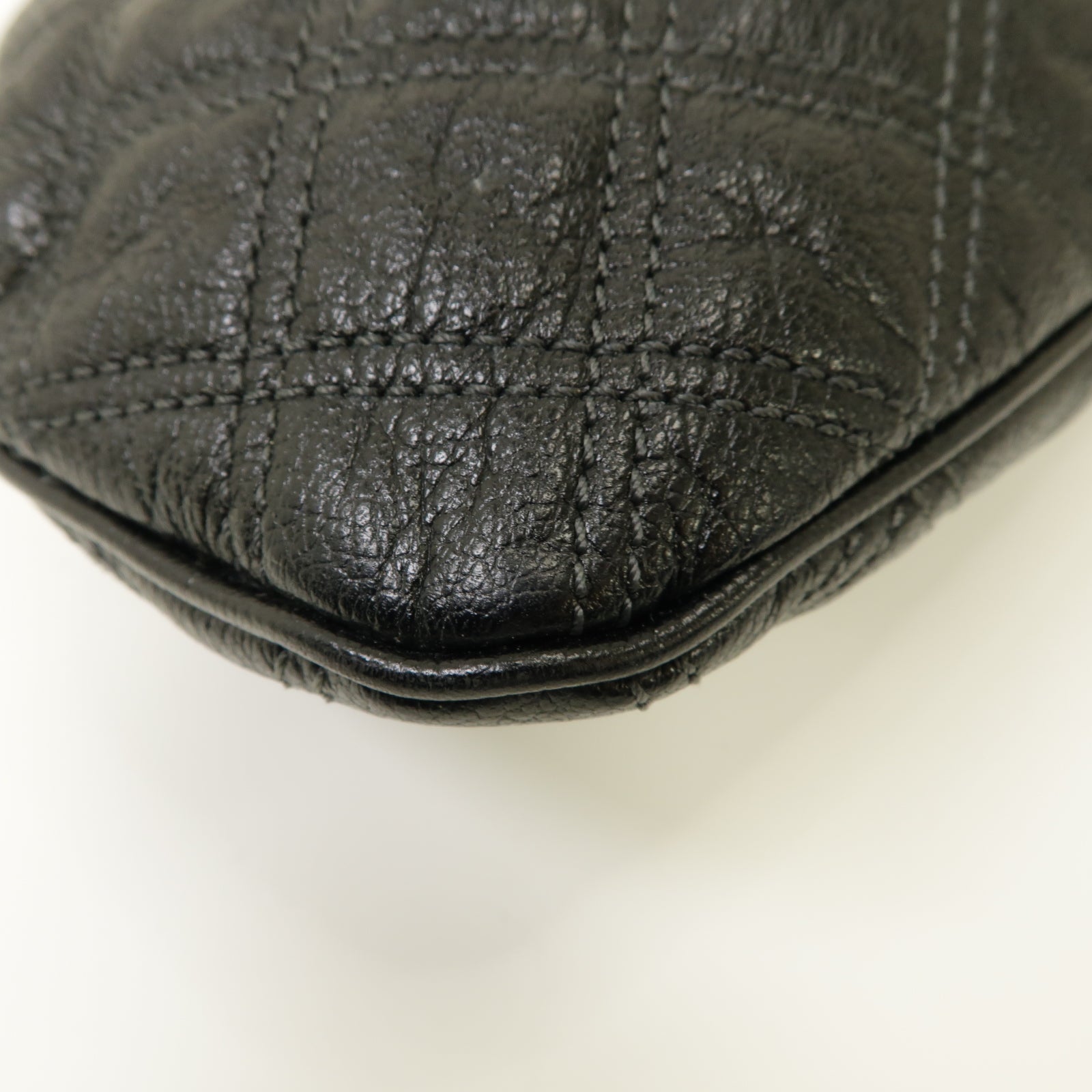 MARC JACOBS 牛皮皮革Shoulder Bag金扣鏈帶肩背袋黒色