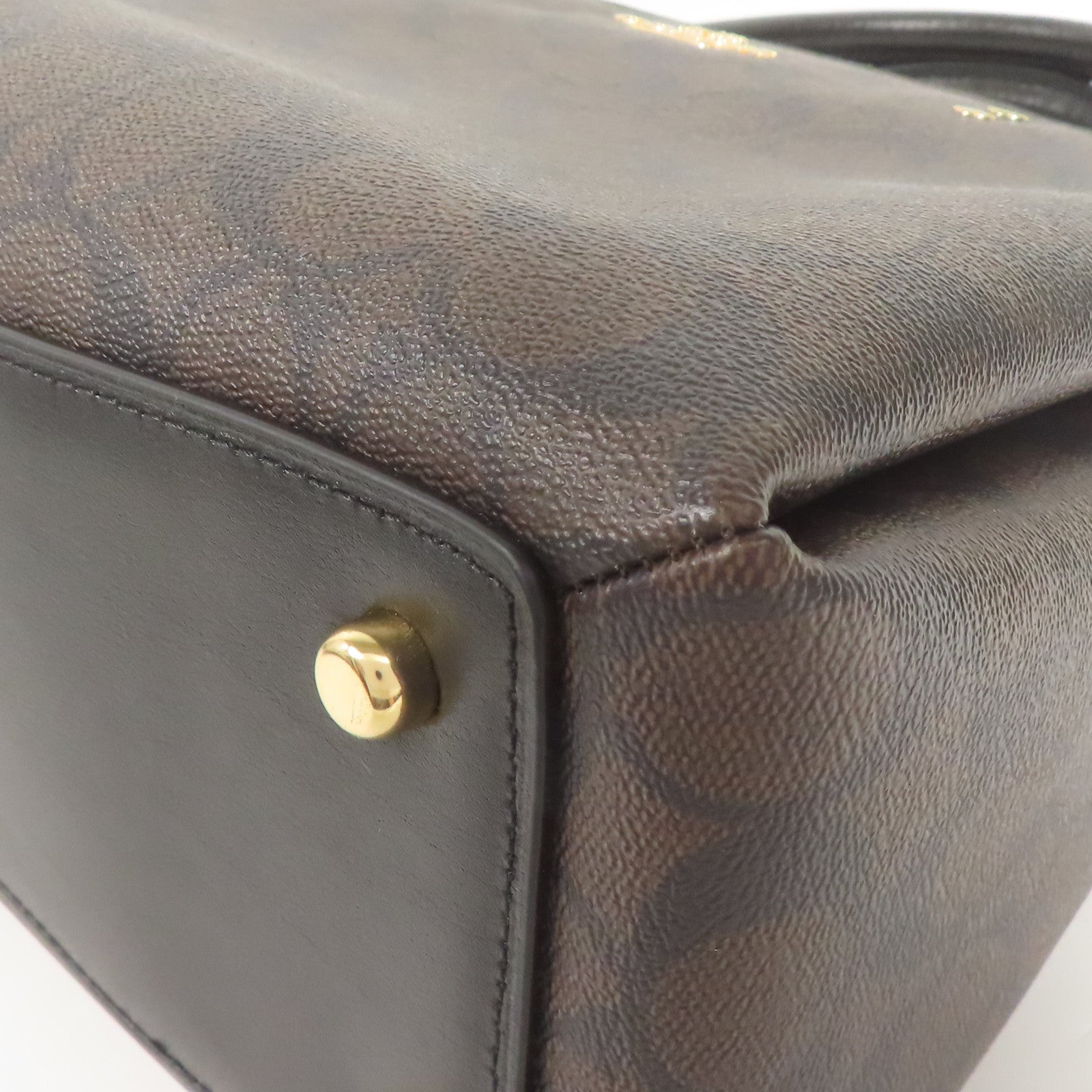 COACH 塗層帆布Shoulder Bag金扣手挽肩背兩用袋