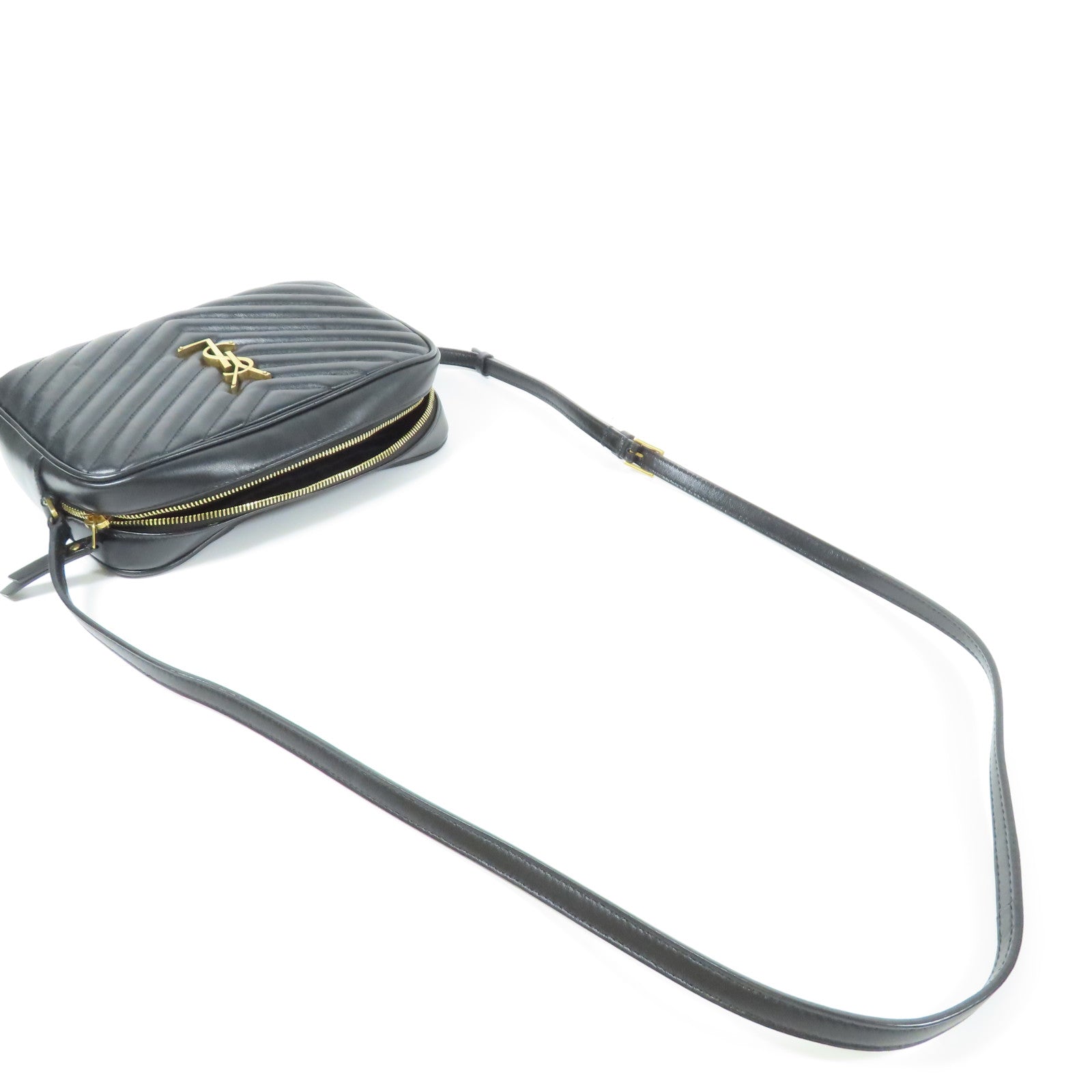 SAINT LAURENT 牛皮皮革Lou Camera金扣肩背袋