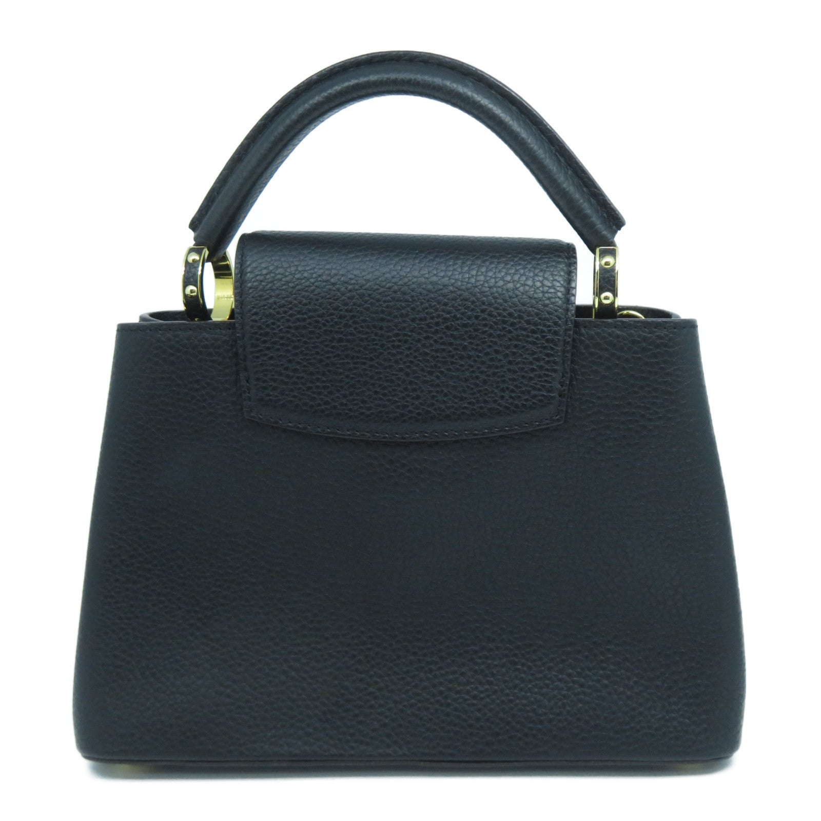 LOUIS VUITTON 【激減優惠】牛皮皮革Capucines BB金扣手挽肩背兩用袋黑色