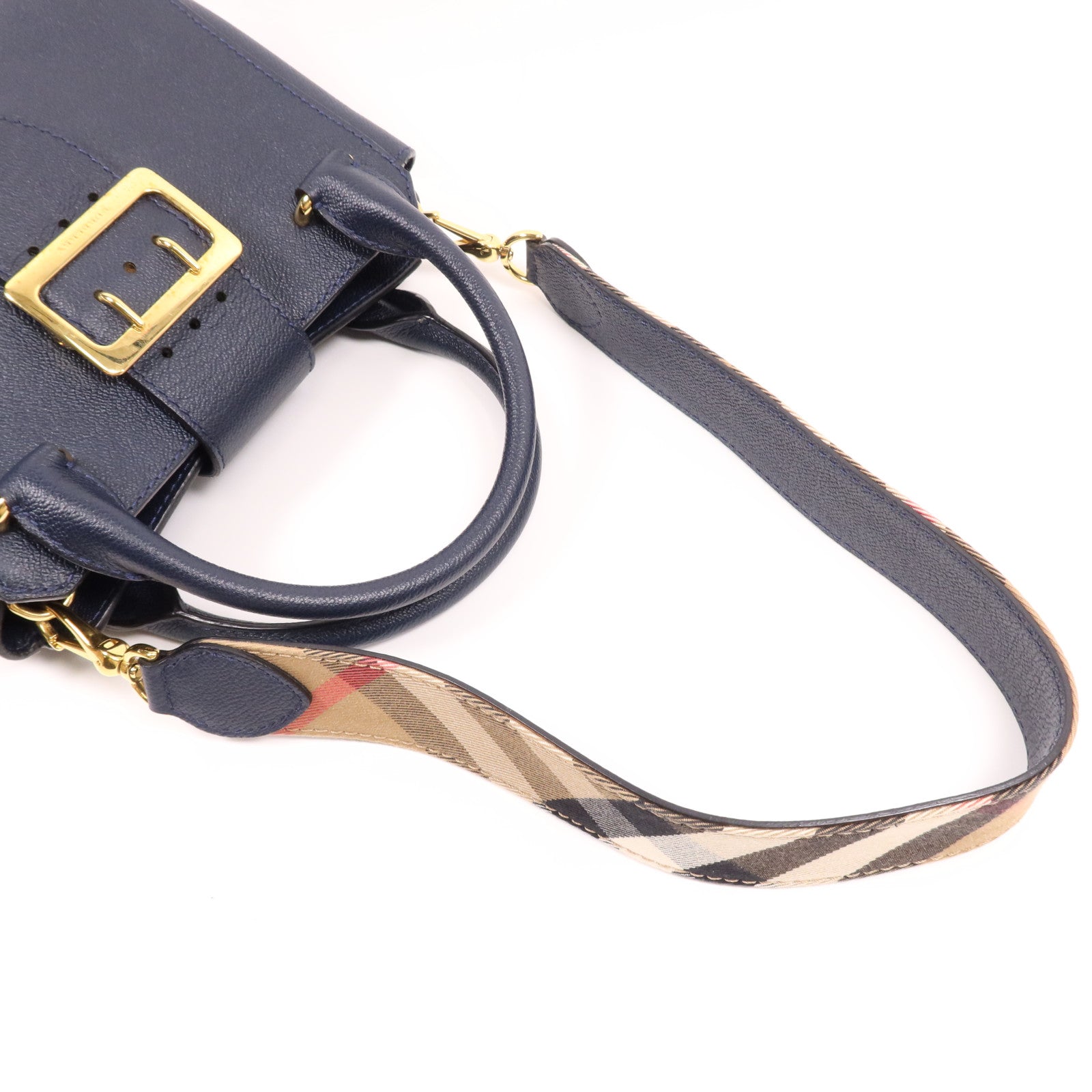 BURBERRY 牛皮皮革2Way Shoulder金扣手挽肩背兩用袋