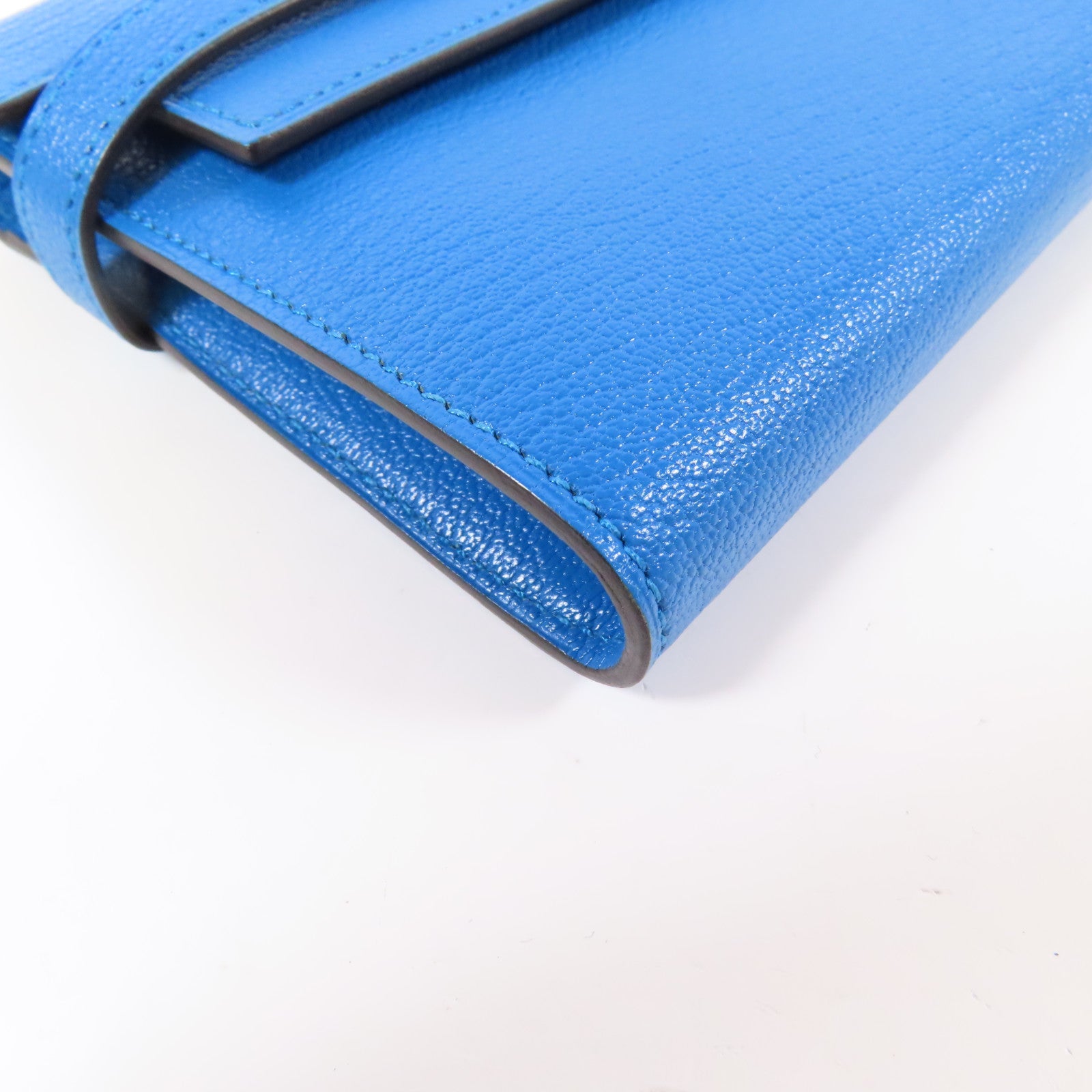 HERMES Chevre皮革Kelly Wallet銀扣長錢包