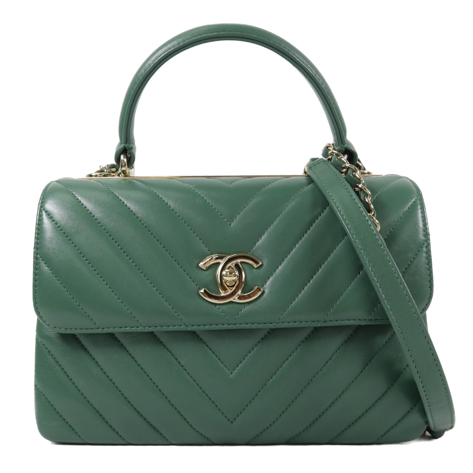 CHANEL 牛皮皮革Trendy CC Handle手挽肩背兩用袋