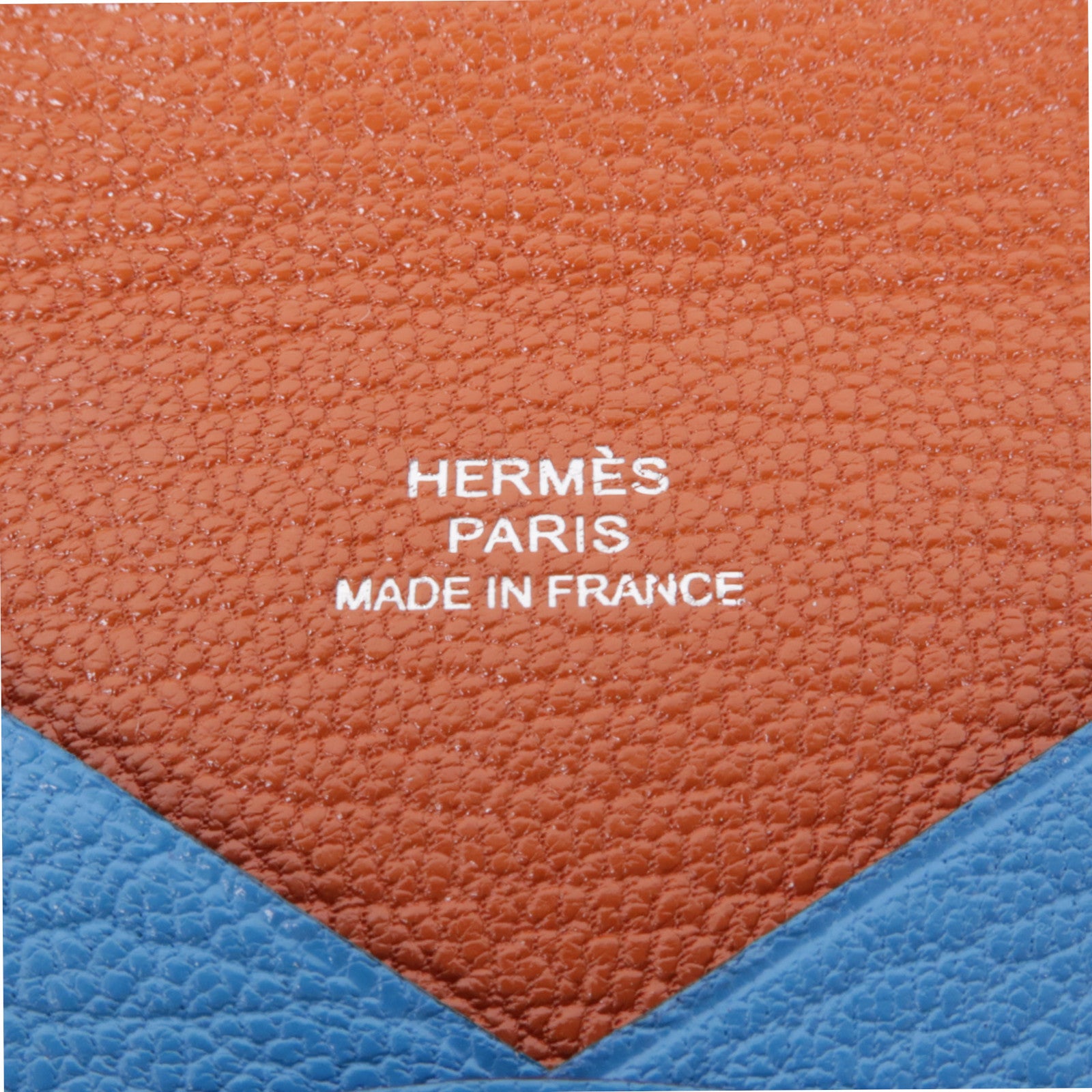 HERMES Mysore皮革Calvi Card Case銀扣卡片套