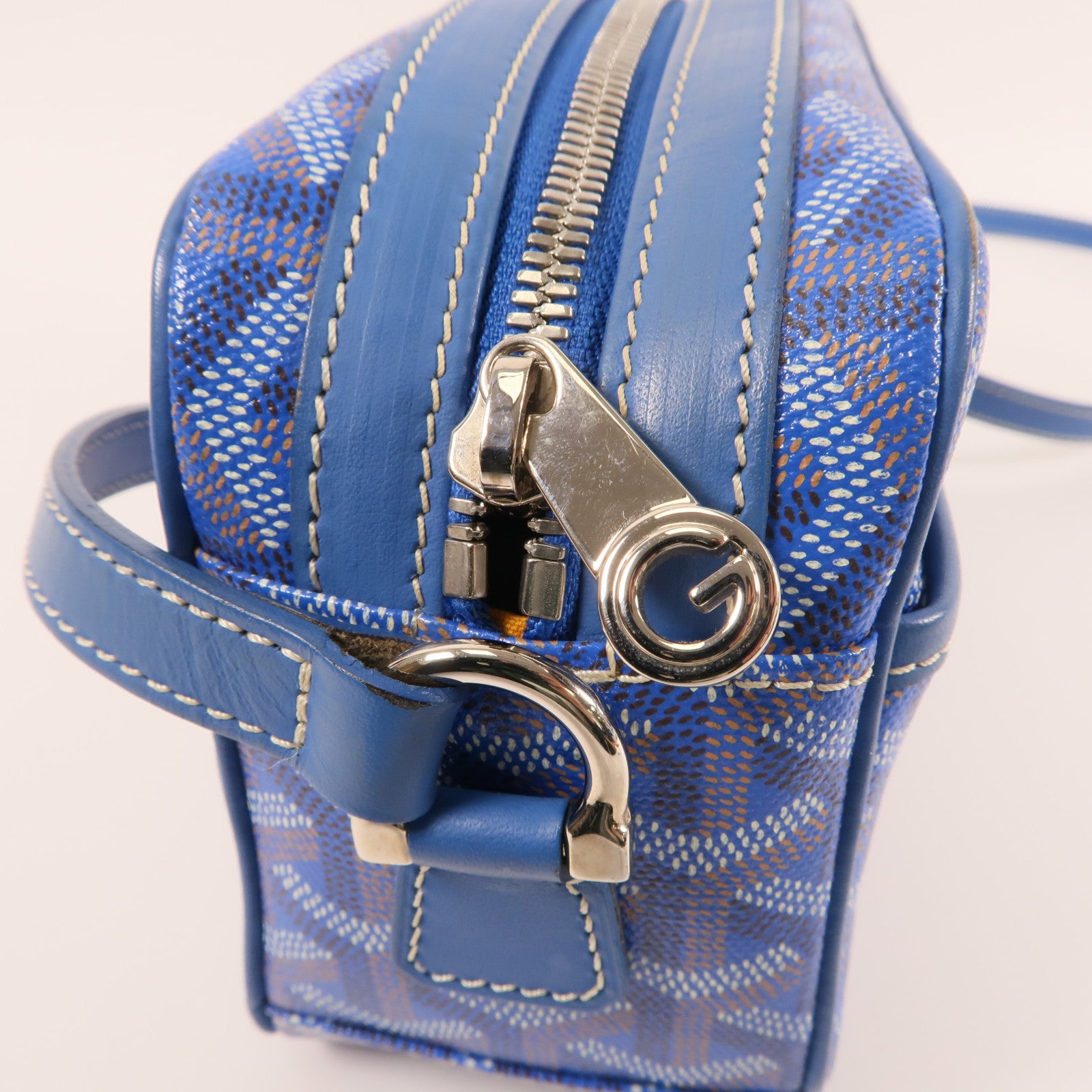 GOYARD 塗層帆布Sac Cap Vert銀扣肩背袋
