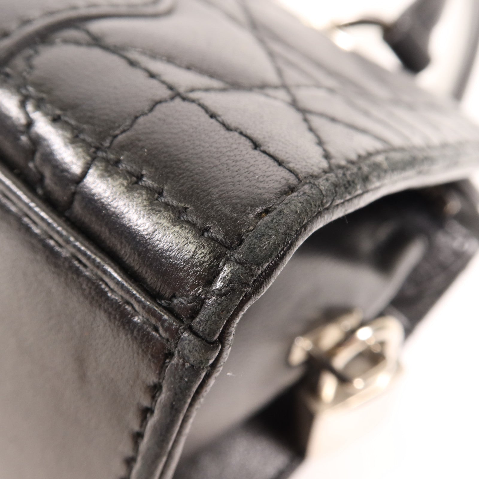 Dior 羊皮皮革Shoulder Bag銀扣肩背袋