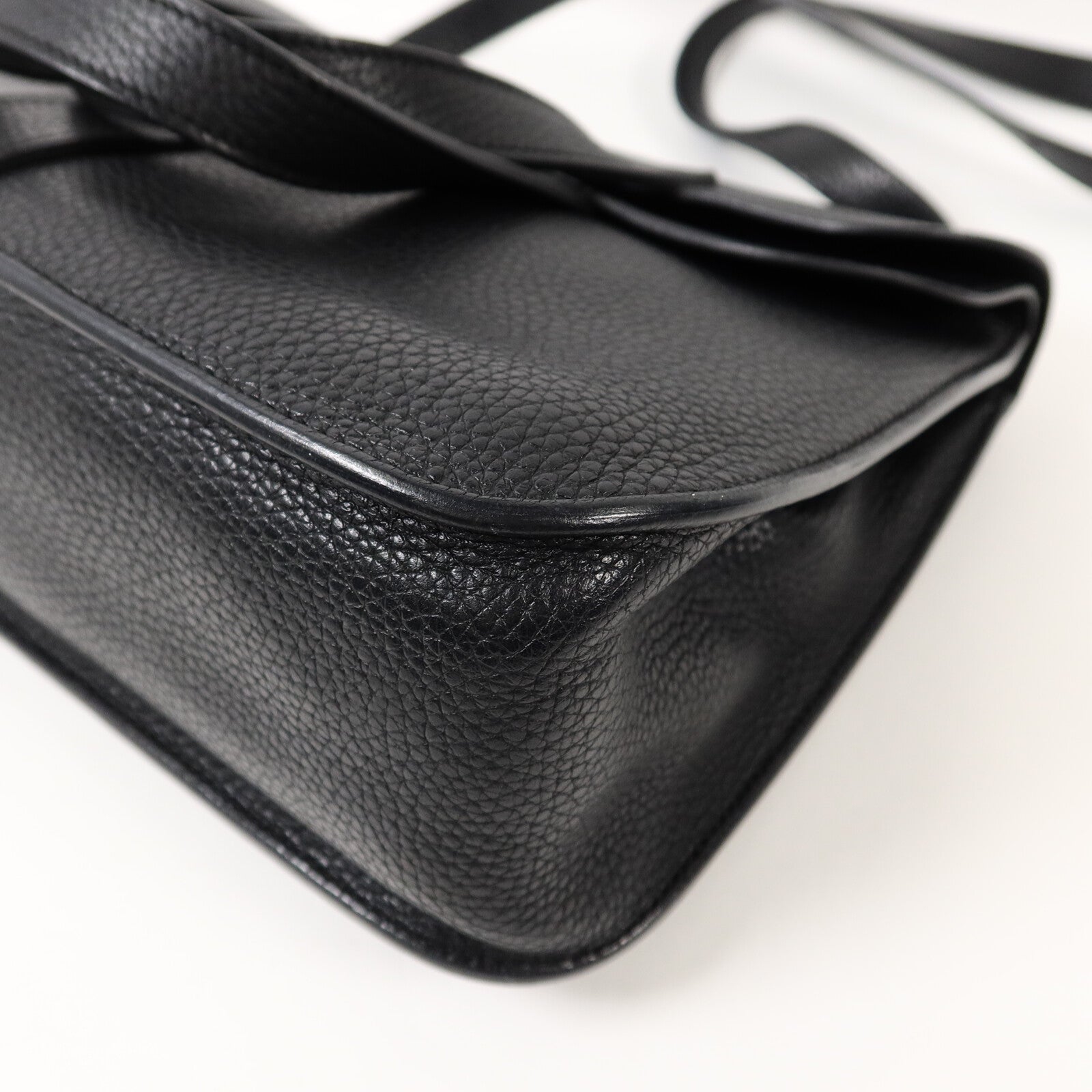 HERMES Clemence皮革Halzan 31手挽肩背兩用袋Noir