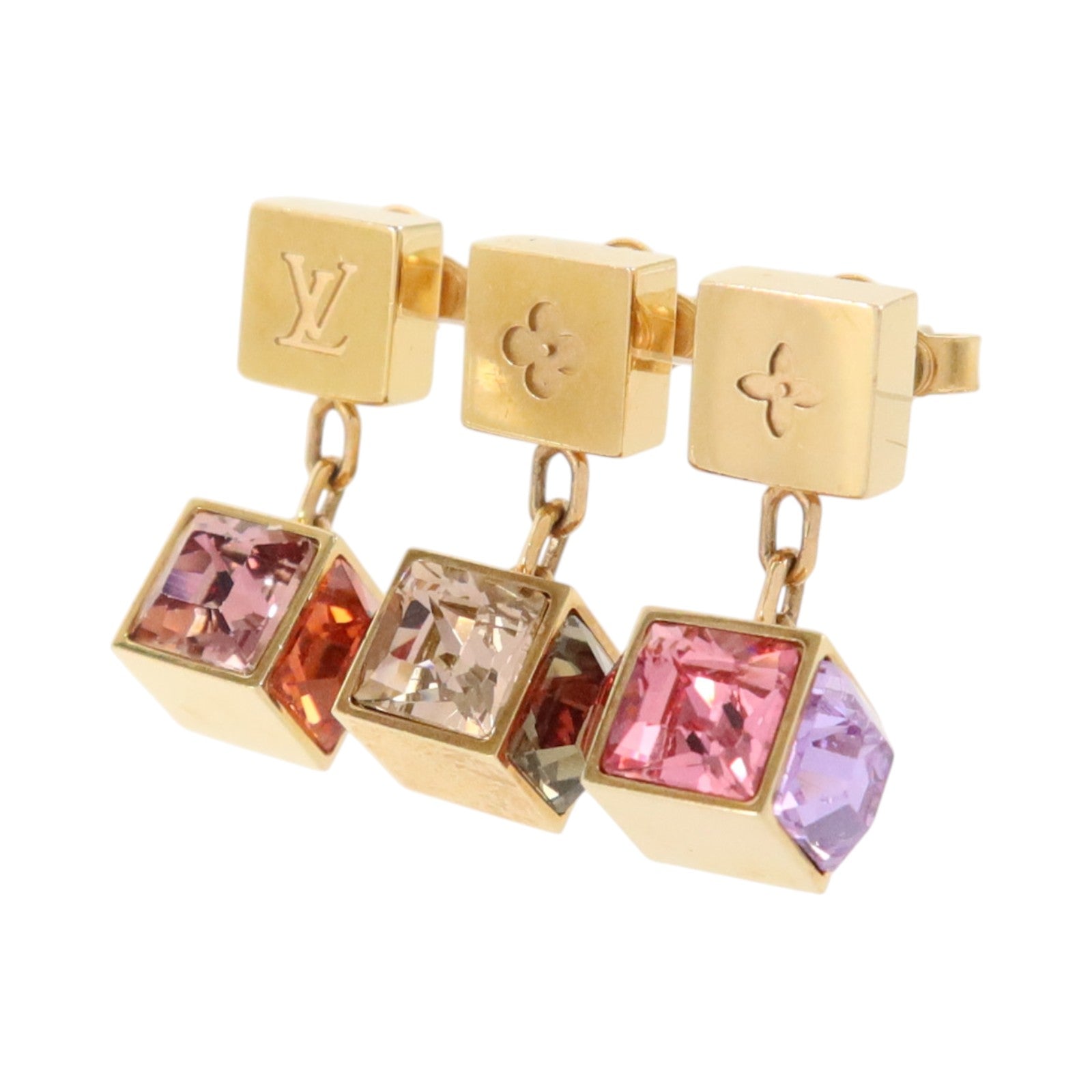 LOUIS VUITTON 金屬/PVC Boucle d'Oreille Gamble Stud Earrings 3pcs耳環