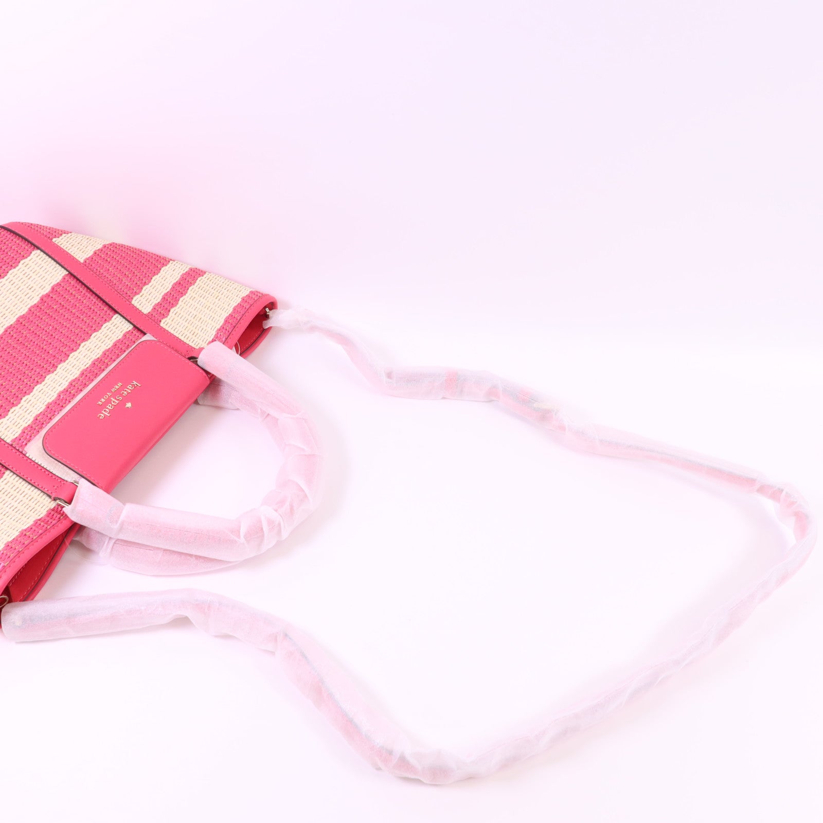 Kate Spade 皮革/Straw2 Way Shoulder Bag金扣手挽肩背兩用袋