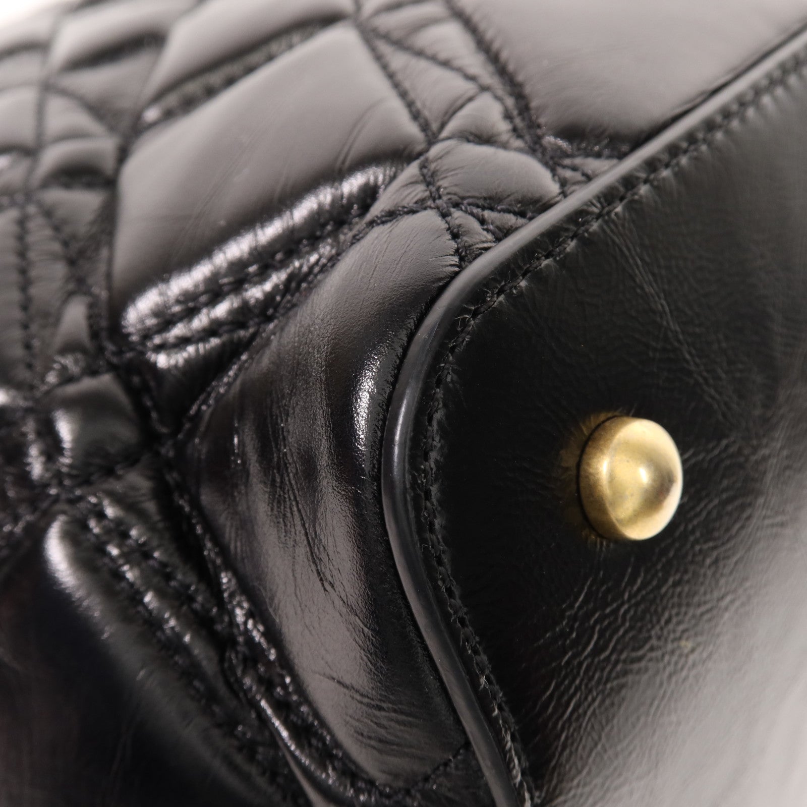 CHANEL 牛皮皮革Shoulder Bag金扣手挽肩背兩用袋