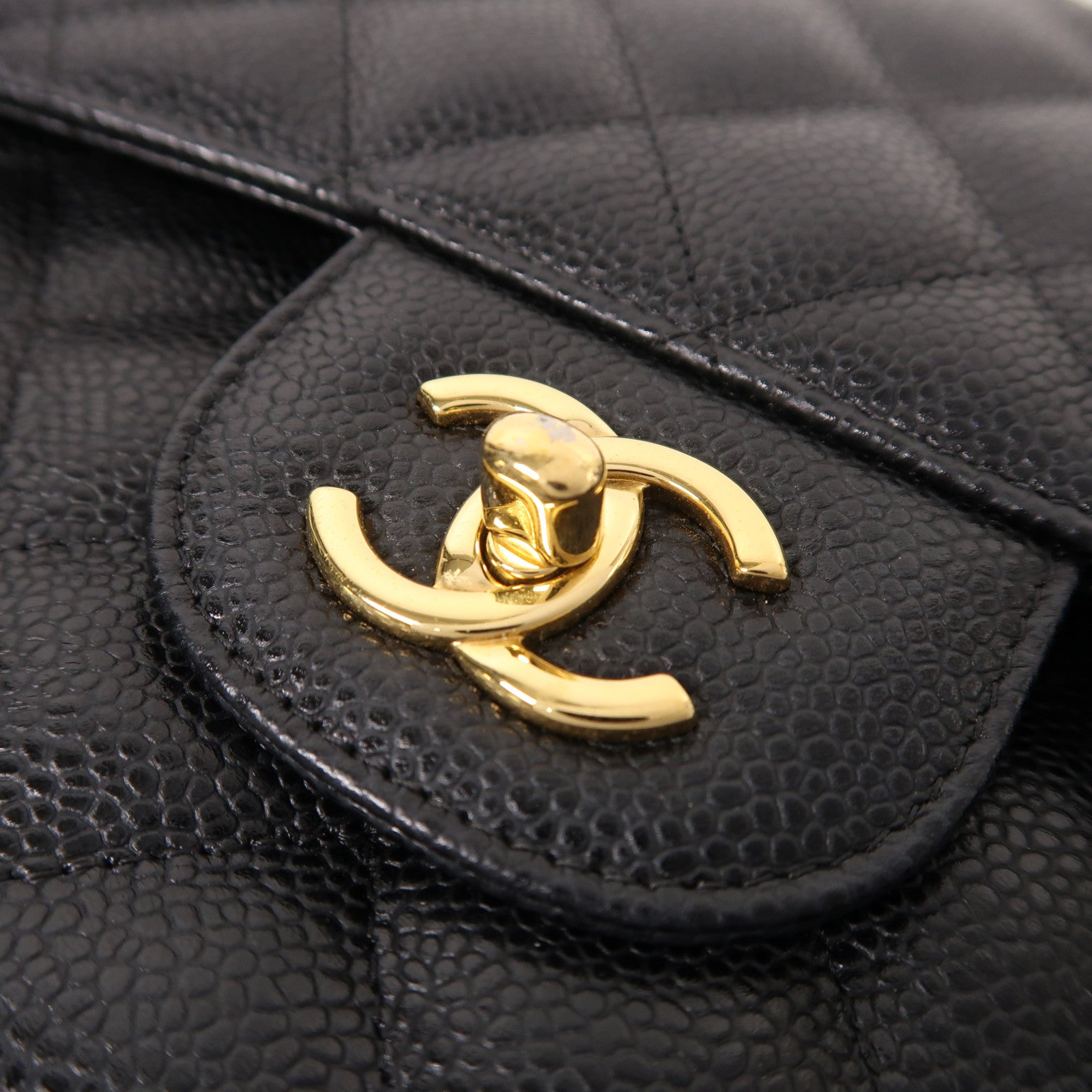 CHANEL 牛皮皮革Large Classic金扣鏈帶肩背袋