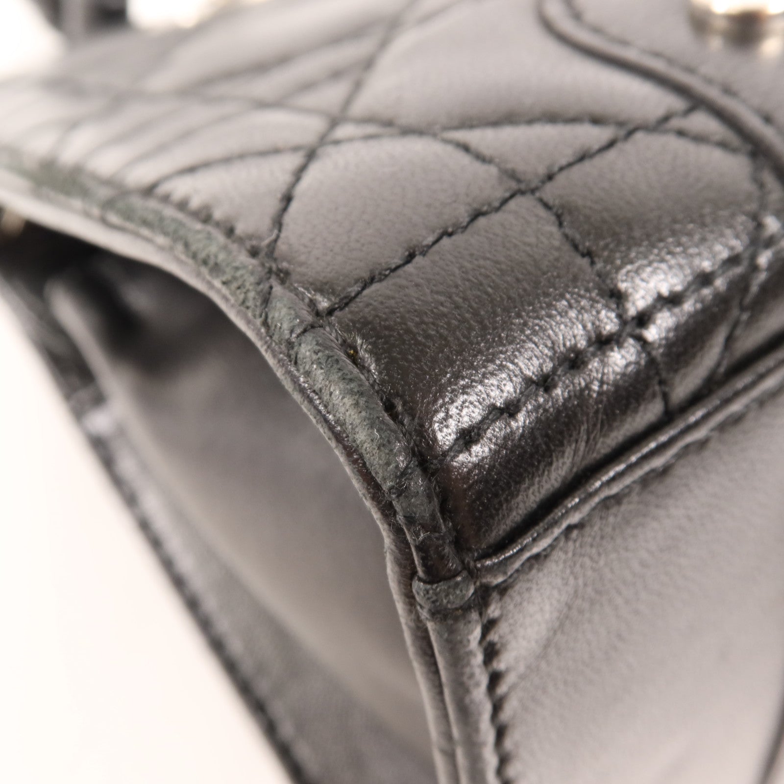 Dior 羊皮皮革Shoulder Bag銀扣肩背袋