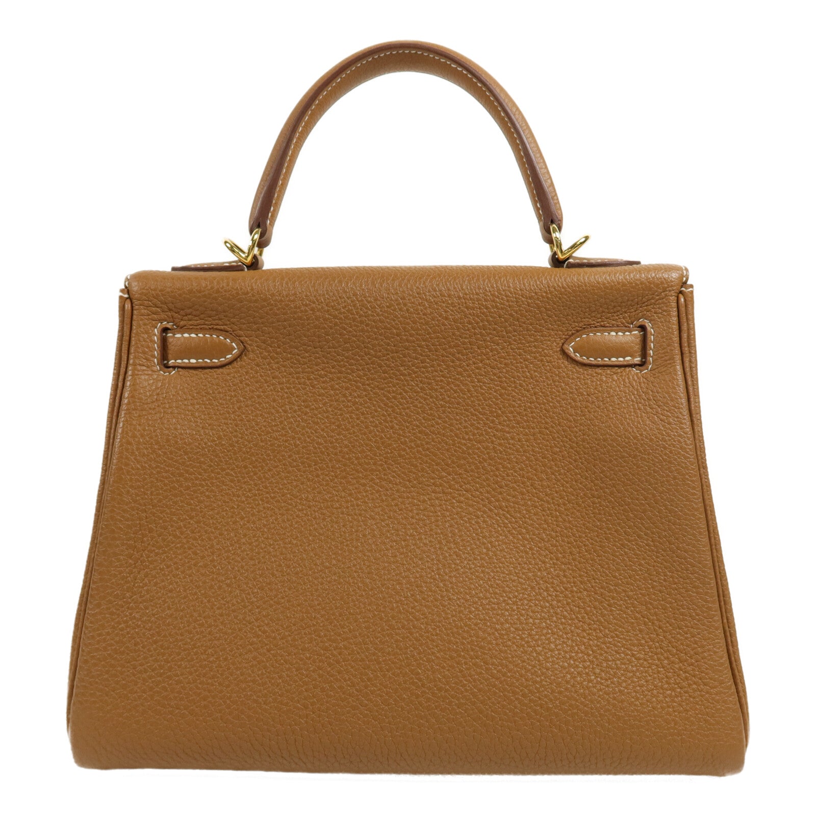 HERMES Clemence皮革Kelly 25手挽肩背兩用袋Gold