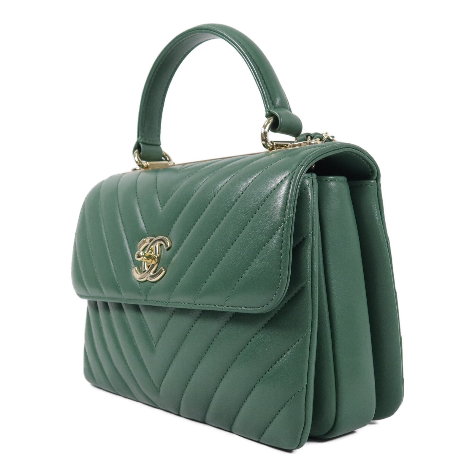 CHANEL 牛皮皮革Trendy CC Handle手挽肩背兩用袋
