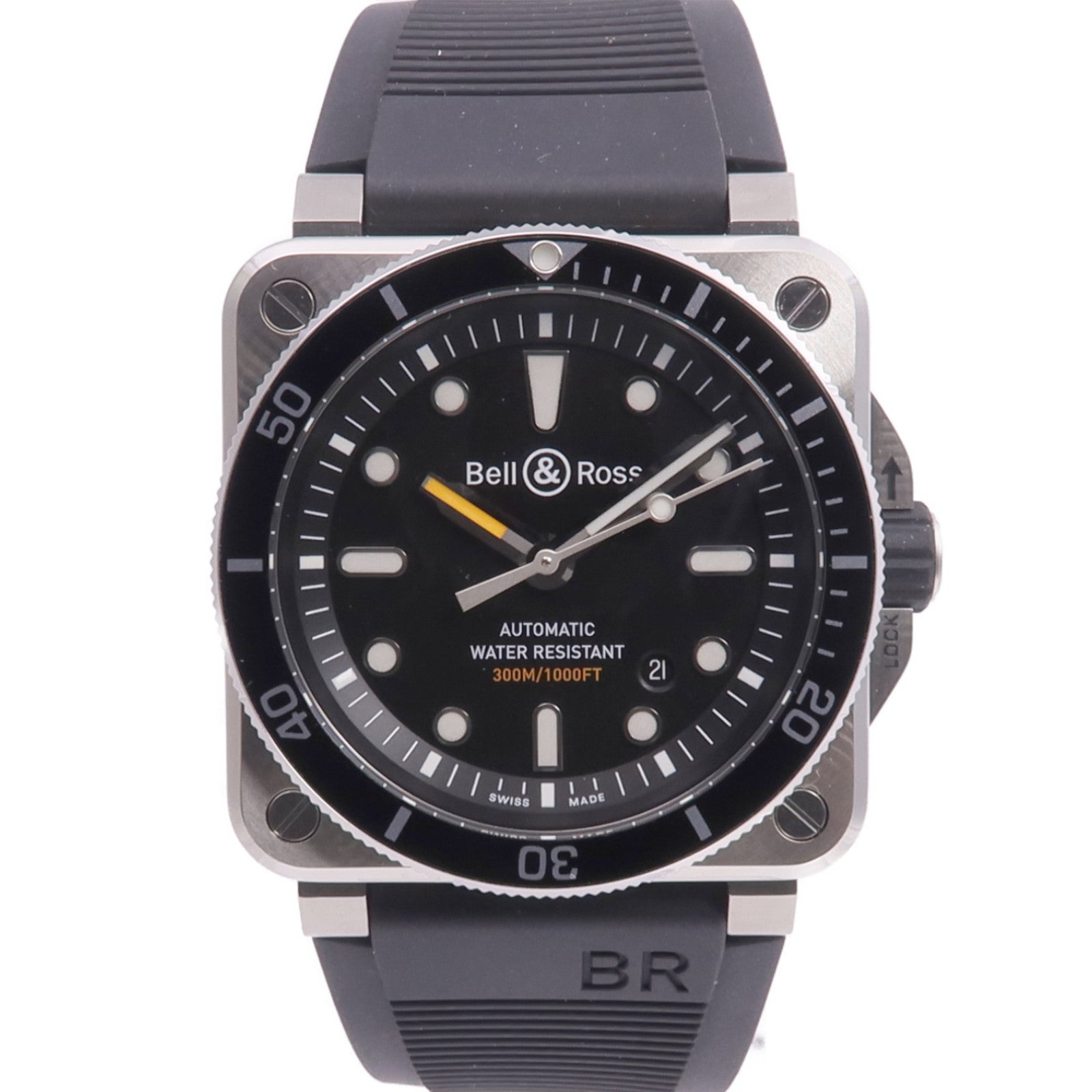 BELL&ROSS Diver Black Steel BR0392-D-BL-ST/SRB