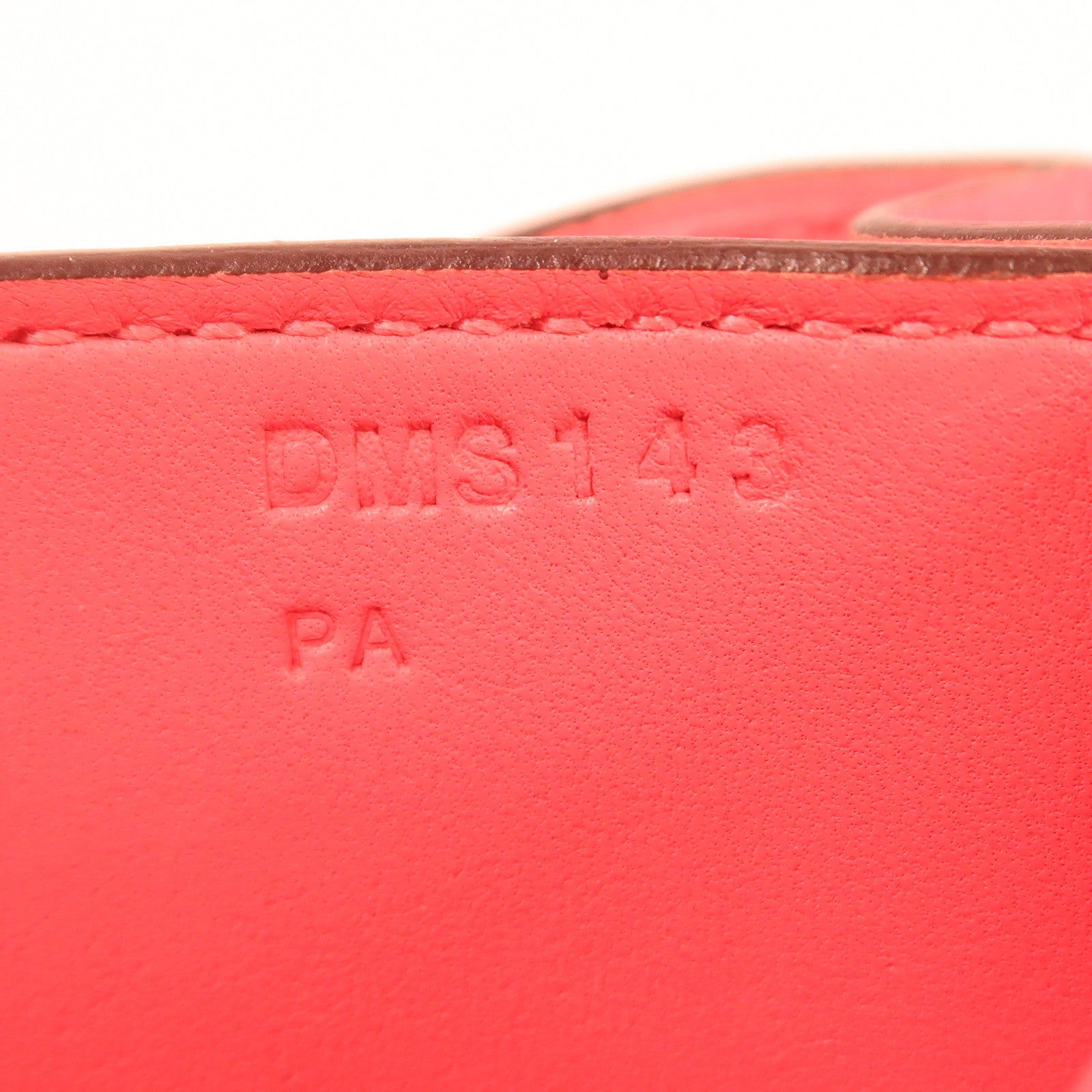 HERMES Evercolor皮革Constance Mini銀扣肩背袋Rose Azalea