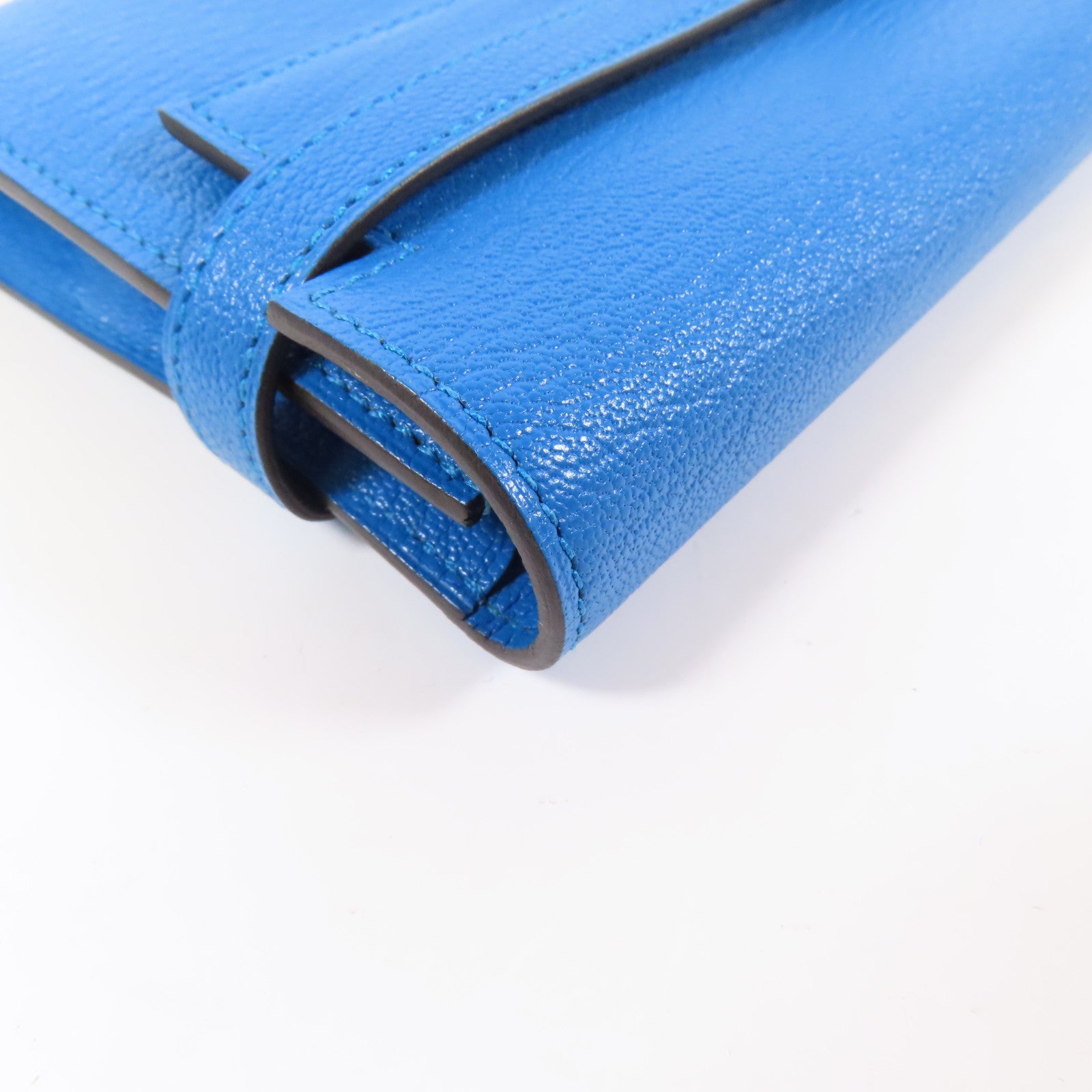 HERMES Chevre皮革Kelly Wallet銀扣長錢包