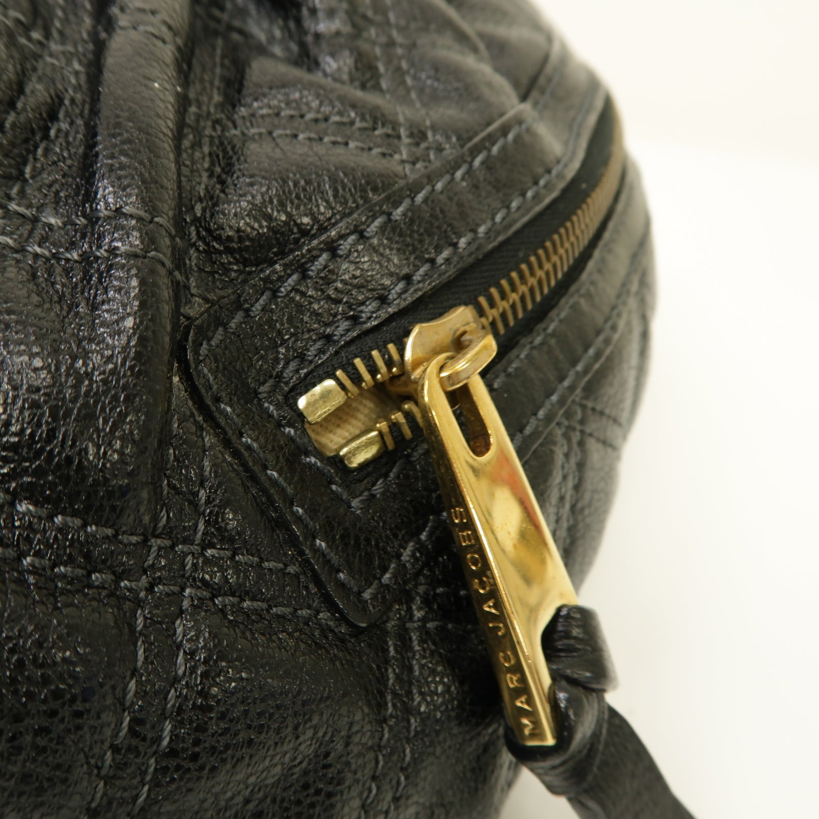 MARC JACOBS 牛皮皮革Shoulder Bag金扣鏈帶肩背袋黒色