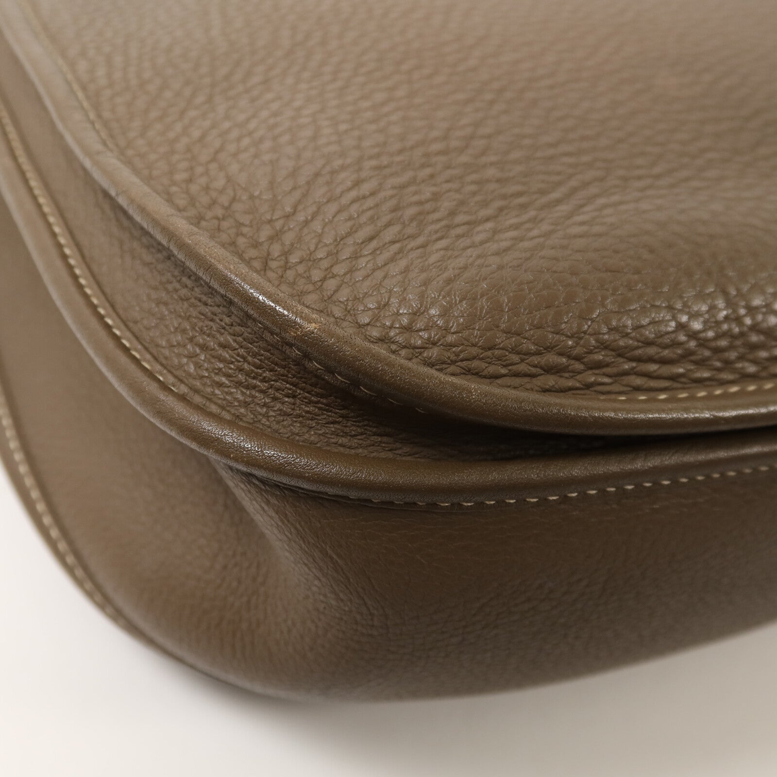 HERMES Clemence皮革Evelyne PM肩背袋Etoupe