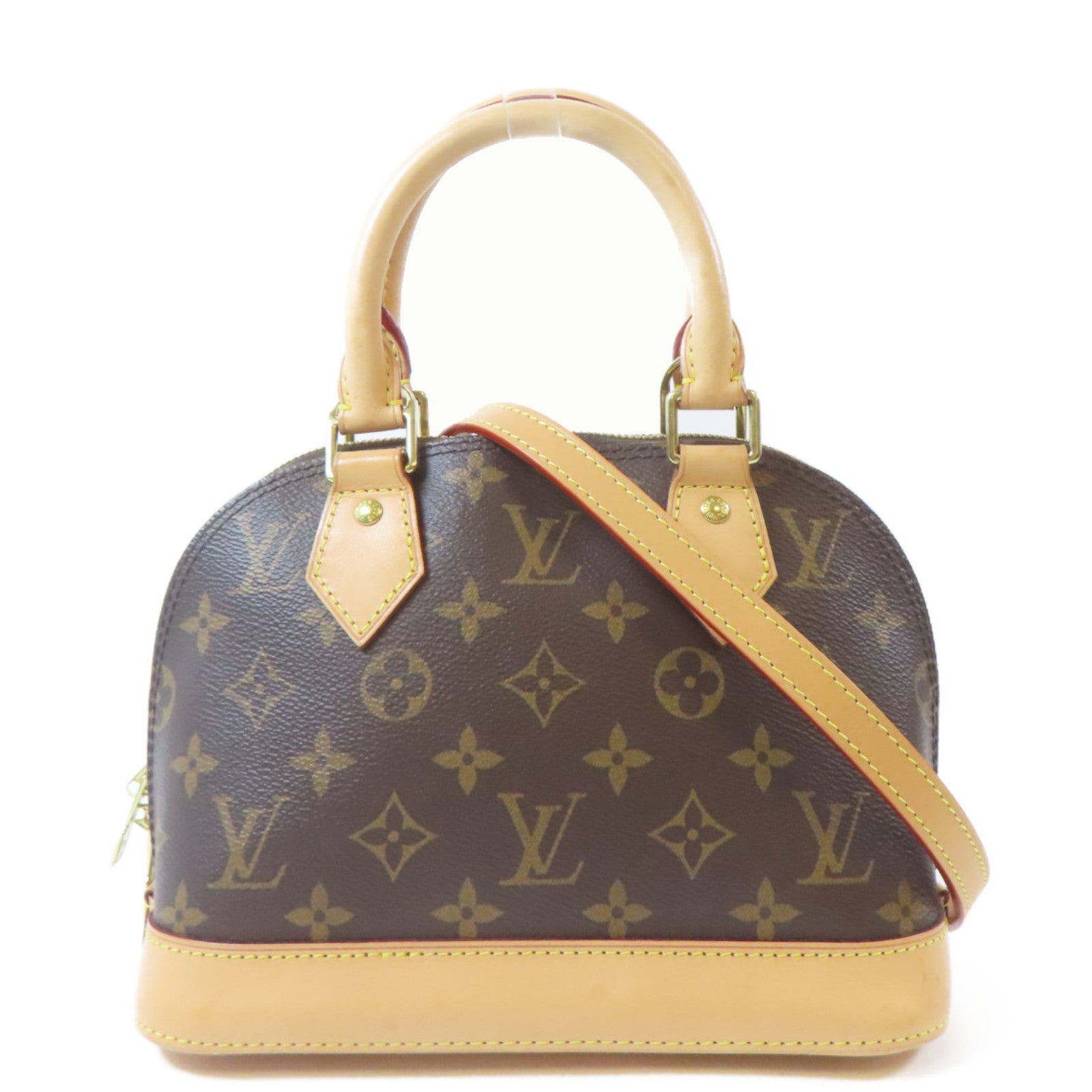 LOUIS VUITTON 【激減優惠】Monogram Alma BB金扣手挽肩背兩用袋啡色