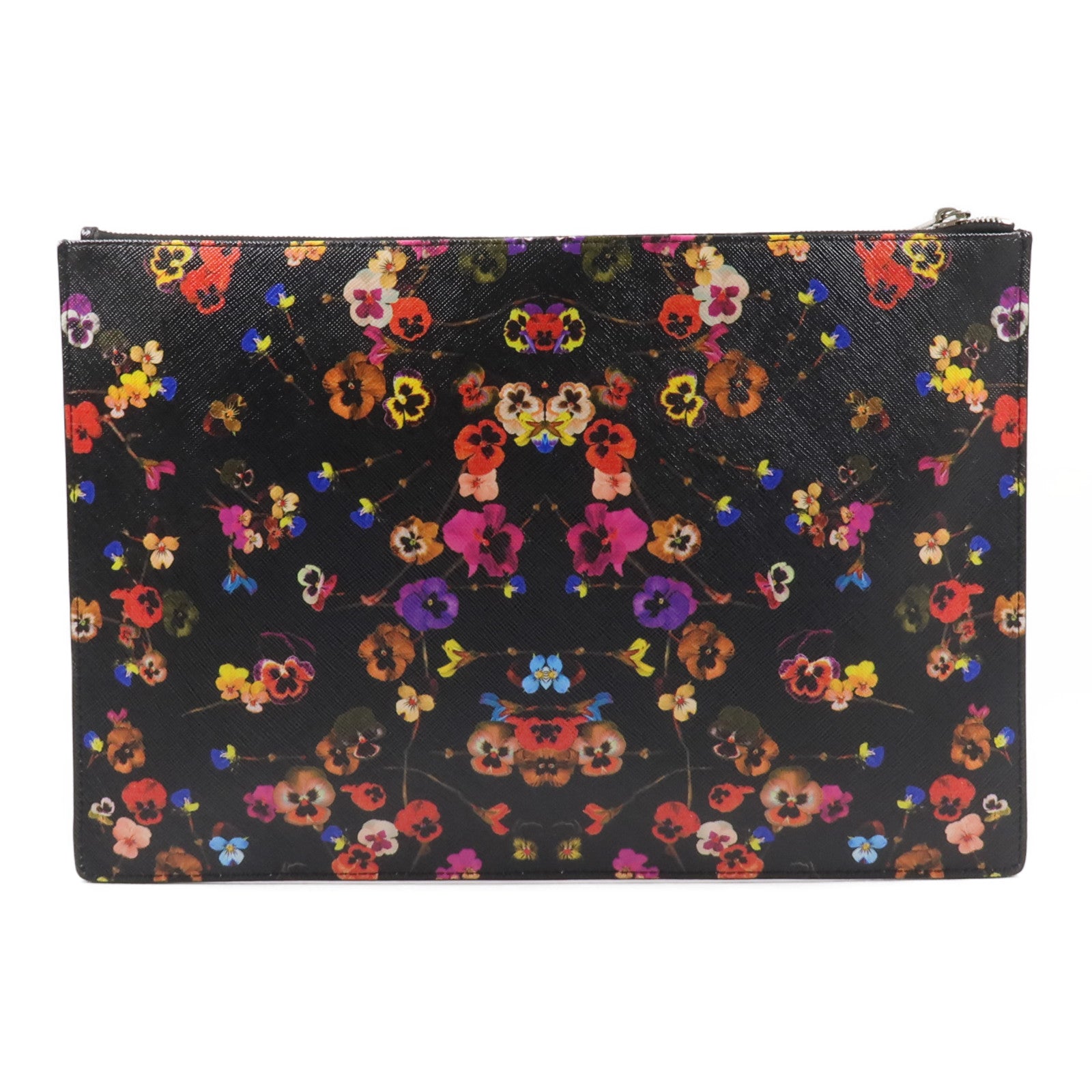 GIVENCHY 塗層帆布Night Pansy Pouch手拿包