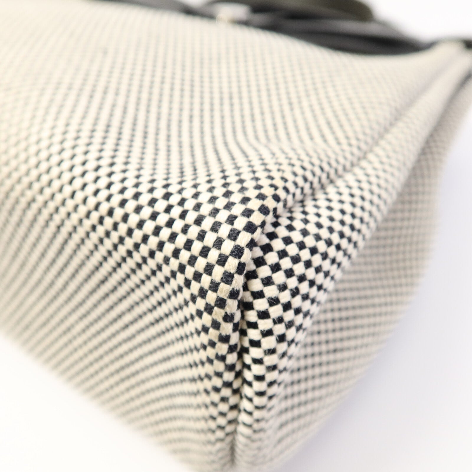 HERMES Toile H帆布Herbag PM手挽肩背兩用袋Ecru/Noir
