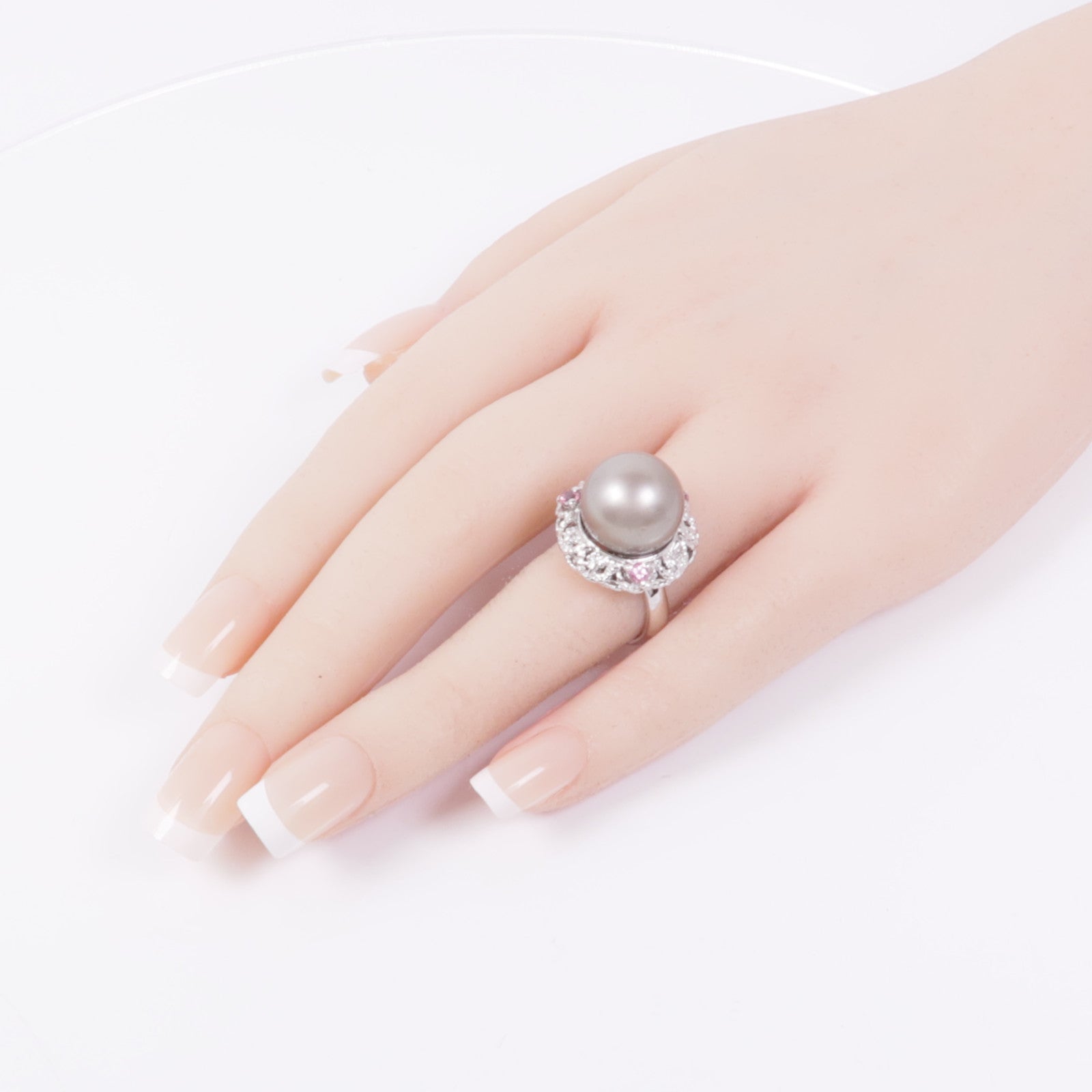 JEWELRY PT900鉑金Pearl Ring戒指US#6.5