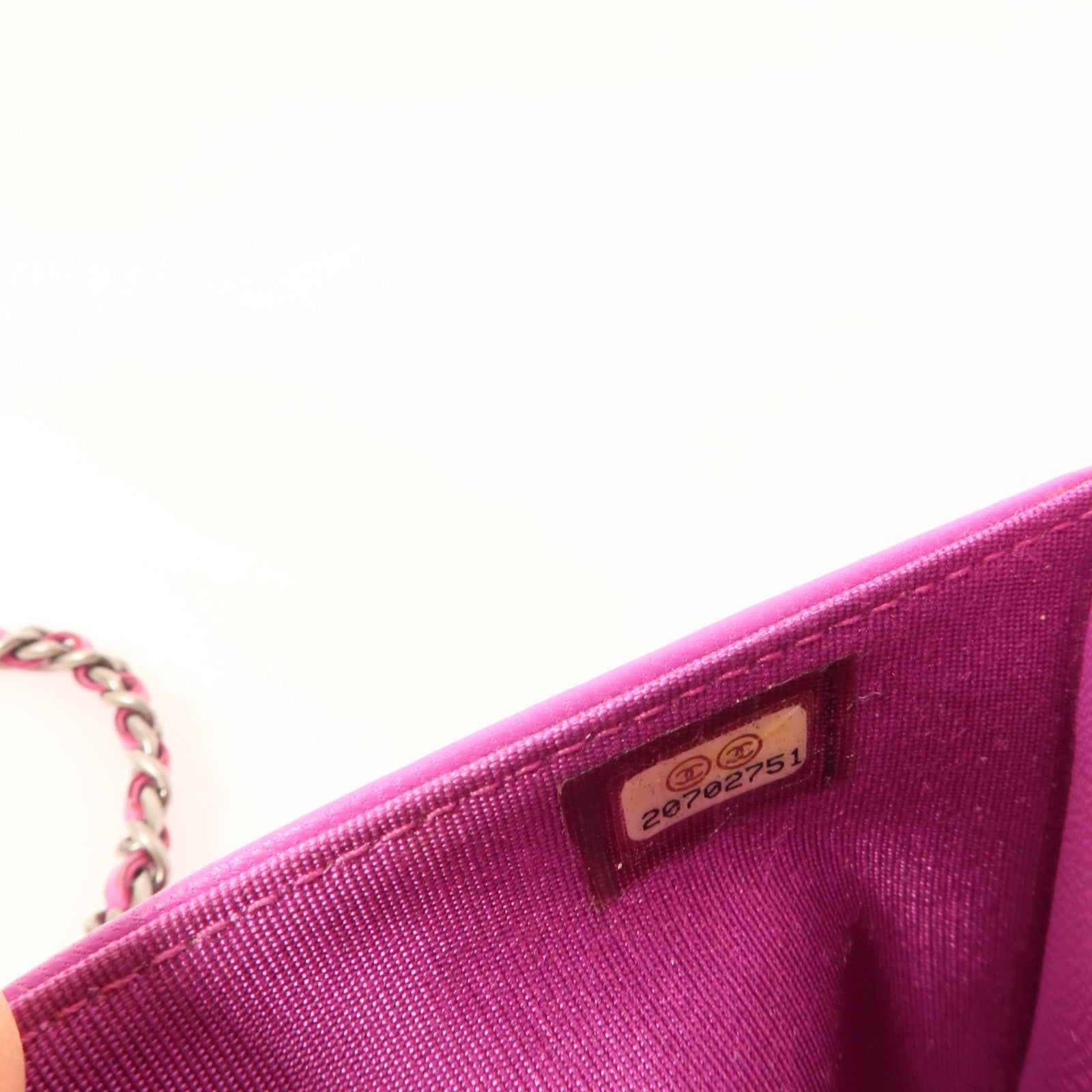 CHANEL 羊皮皮革WOC Wallet On Chain鏈帶肩背袋