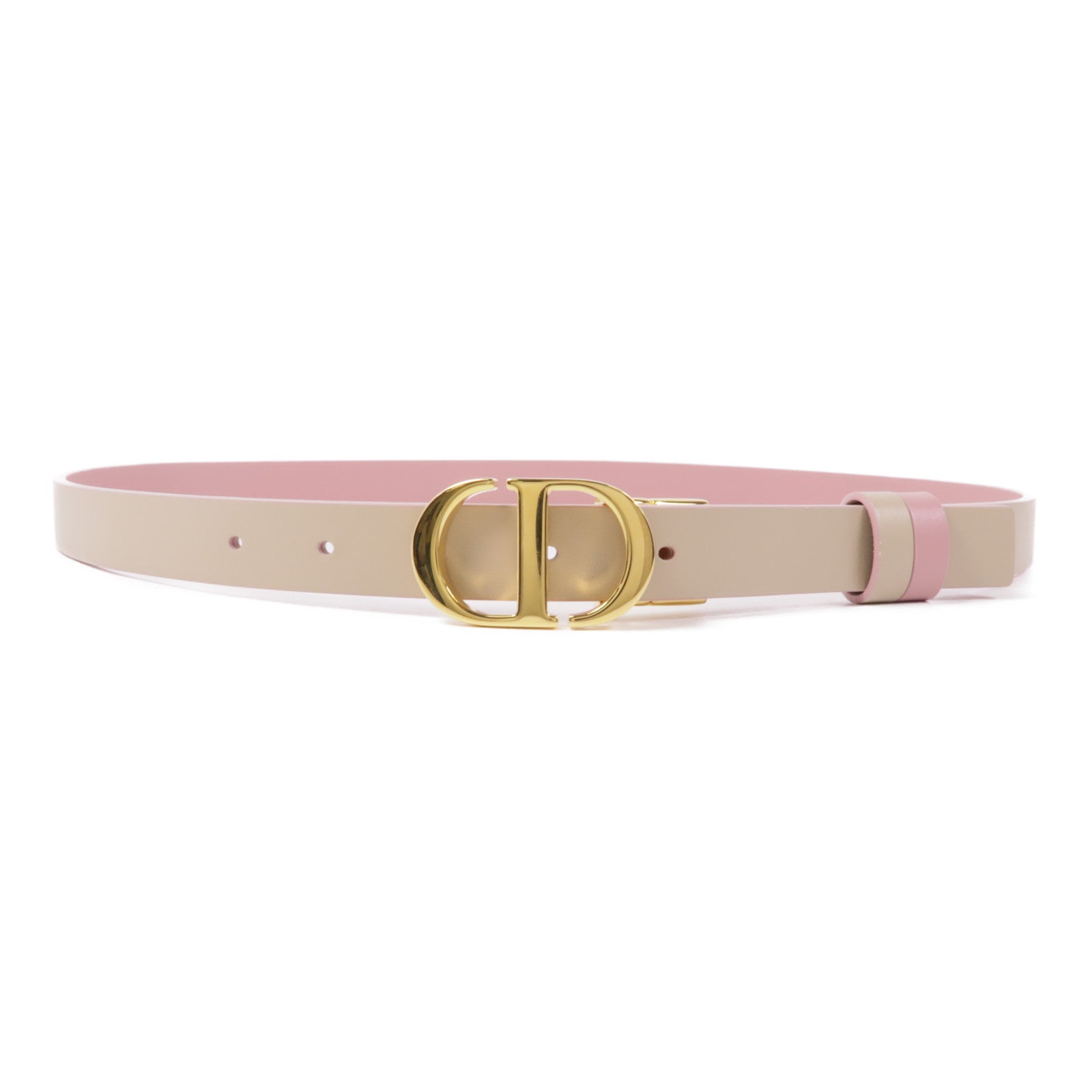 Dior 牛皮皮革Belt金扣皮帶