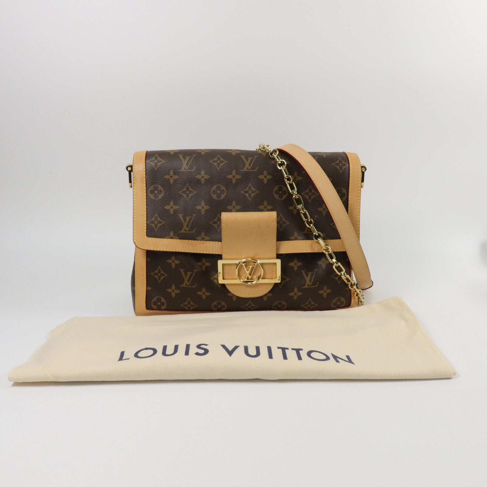 LOUIS VUITTON Monogram Dauphine Soft GM手挽肩背兩用袋